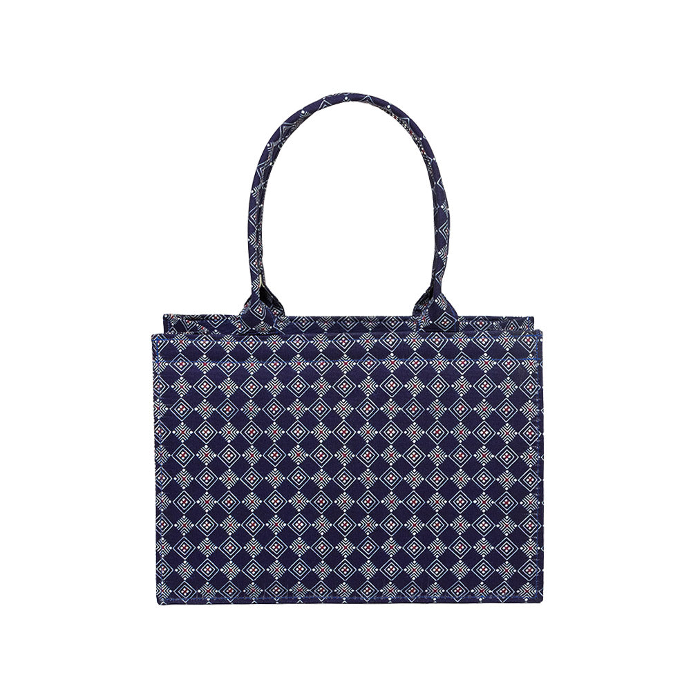Navy Prism Canvas Tote