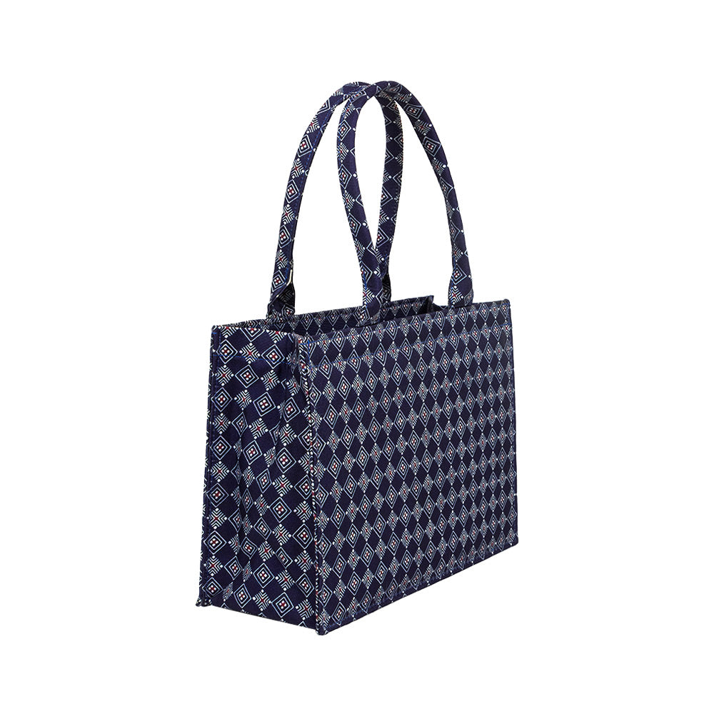 Navy Prism Canvas Tote