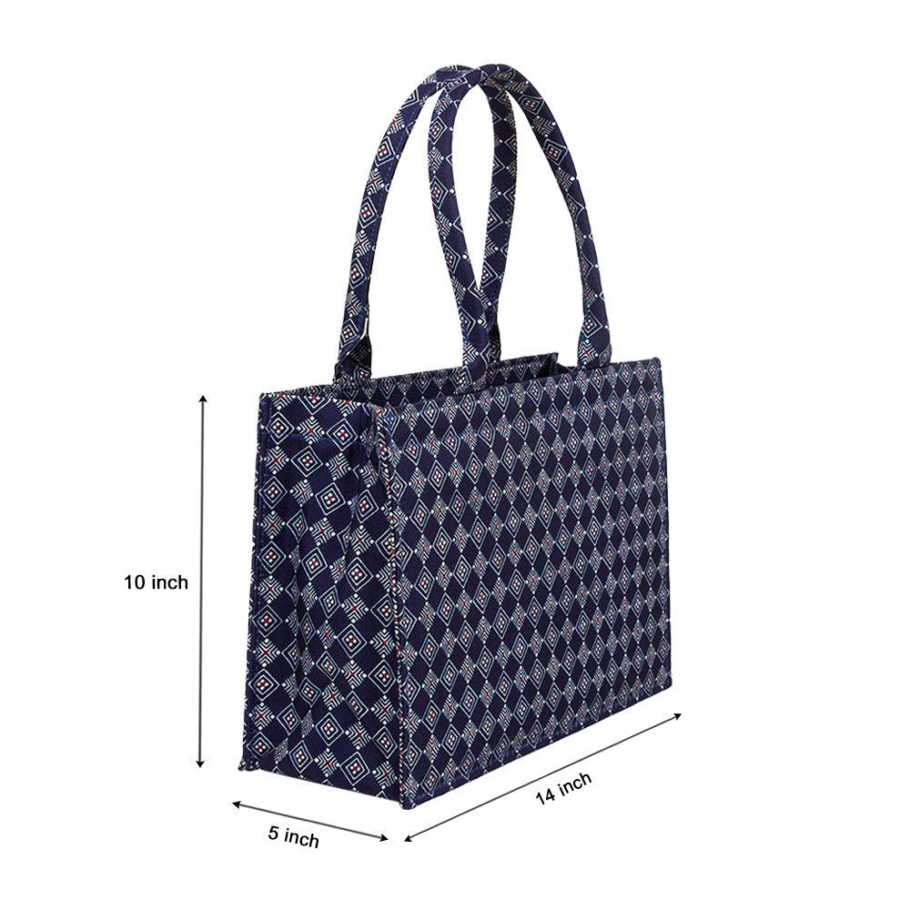Navy Prism Canvas Tote