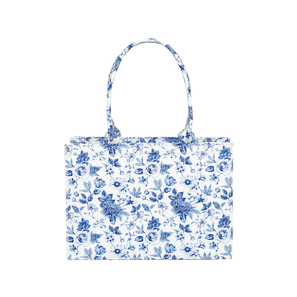 Blue Garden Floral Tote