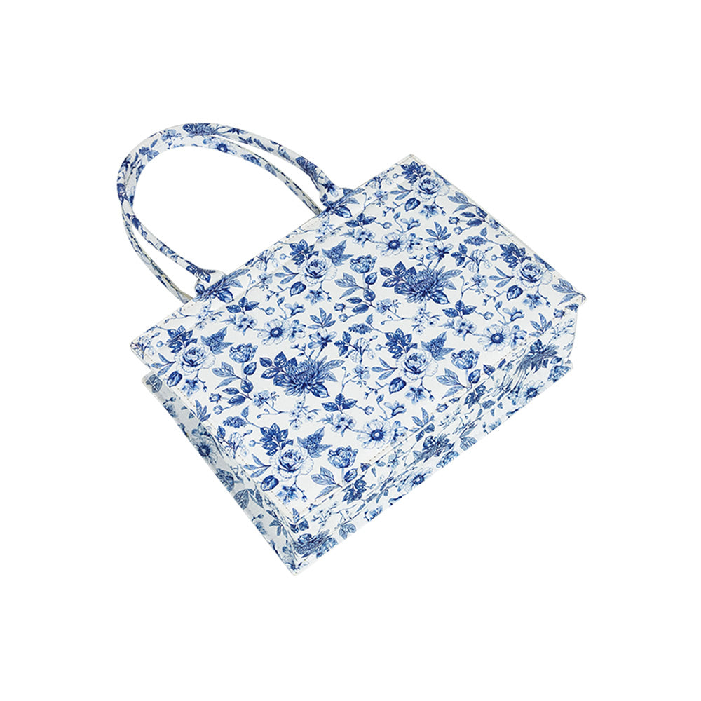Blue Garden Floral Tote