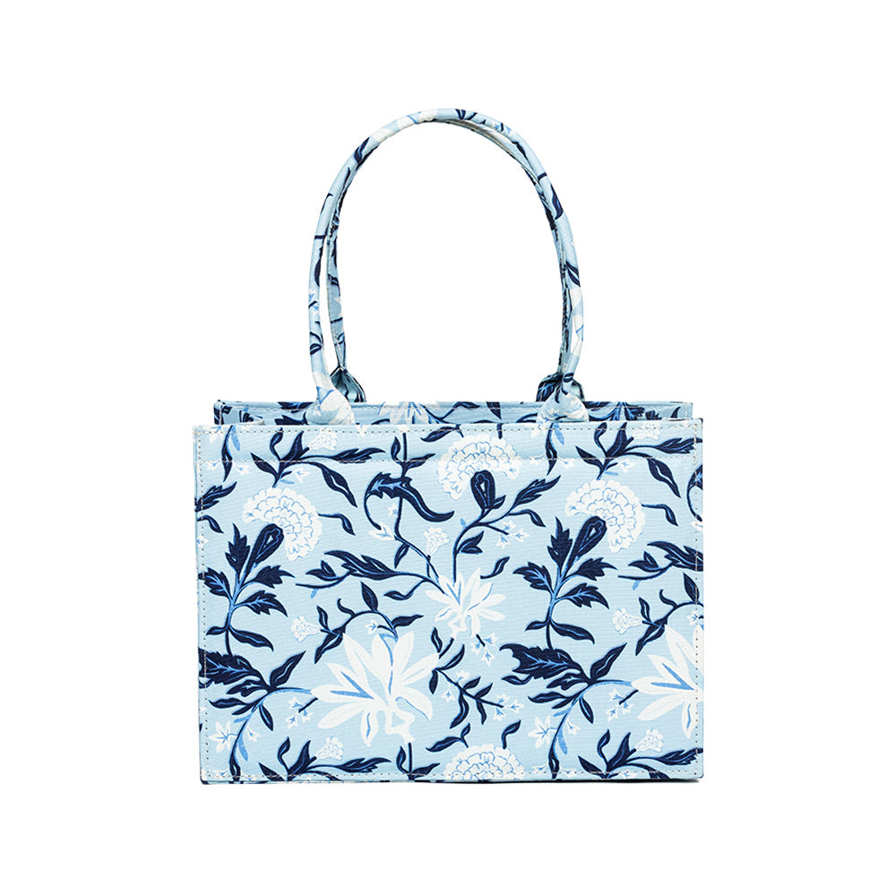 Sky Bloom Canvas Tote