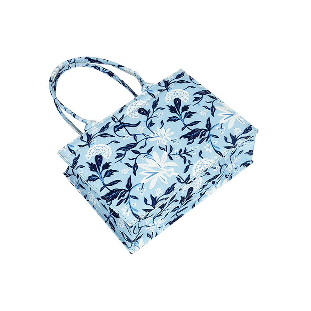 Sky Bloom Canvas Tote