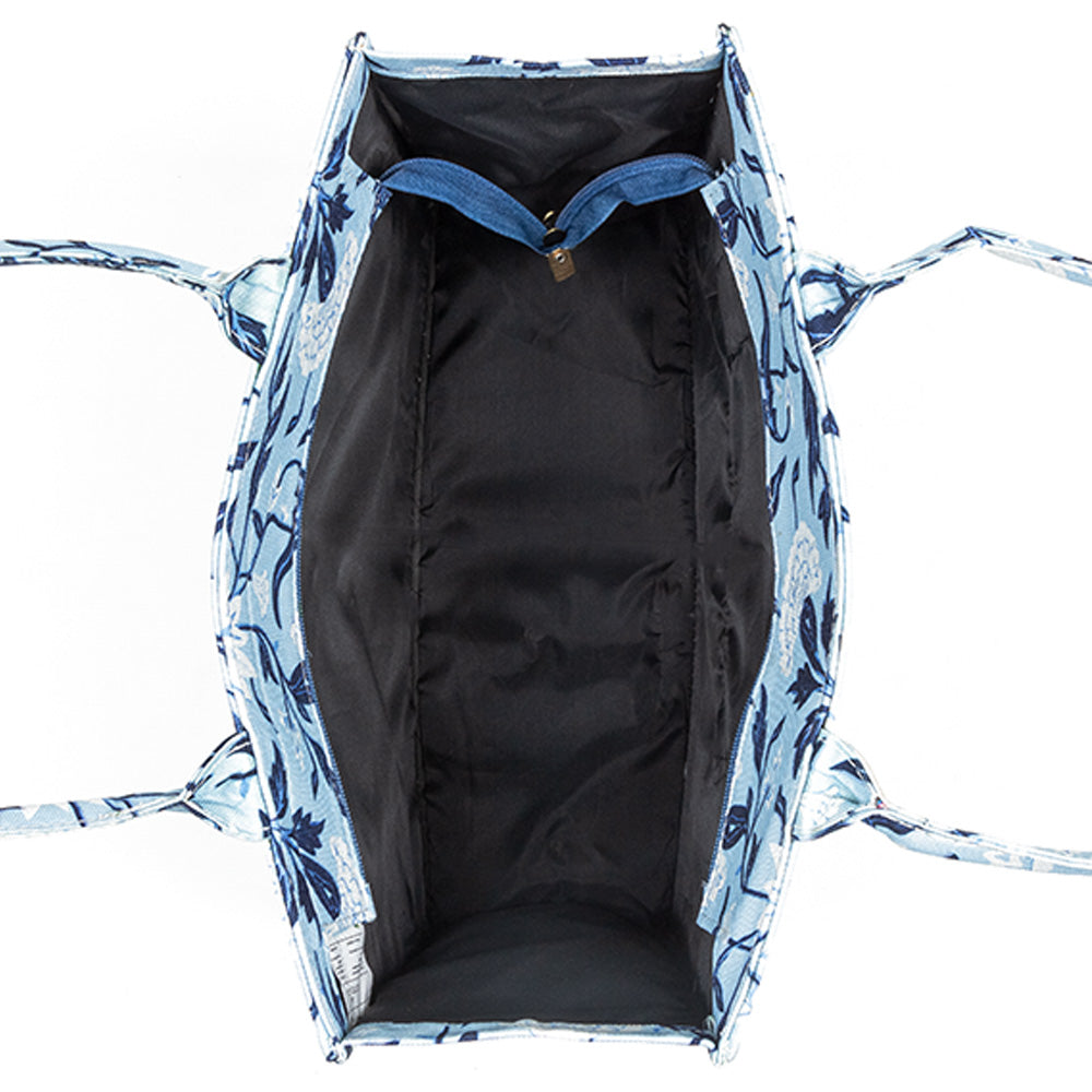 Sky Bloom Canvas Tote