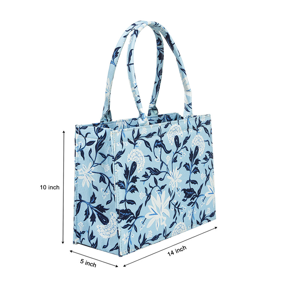 Sky Bloom Canvas Tote