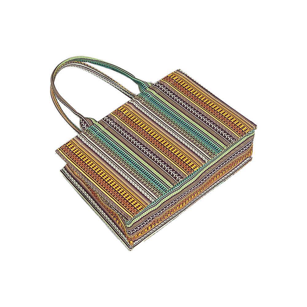 Boho Pattern Canvas Book Tote