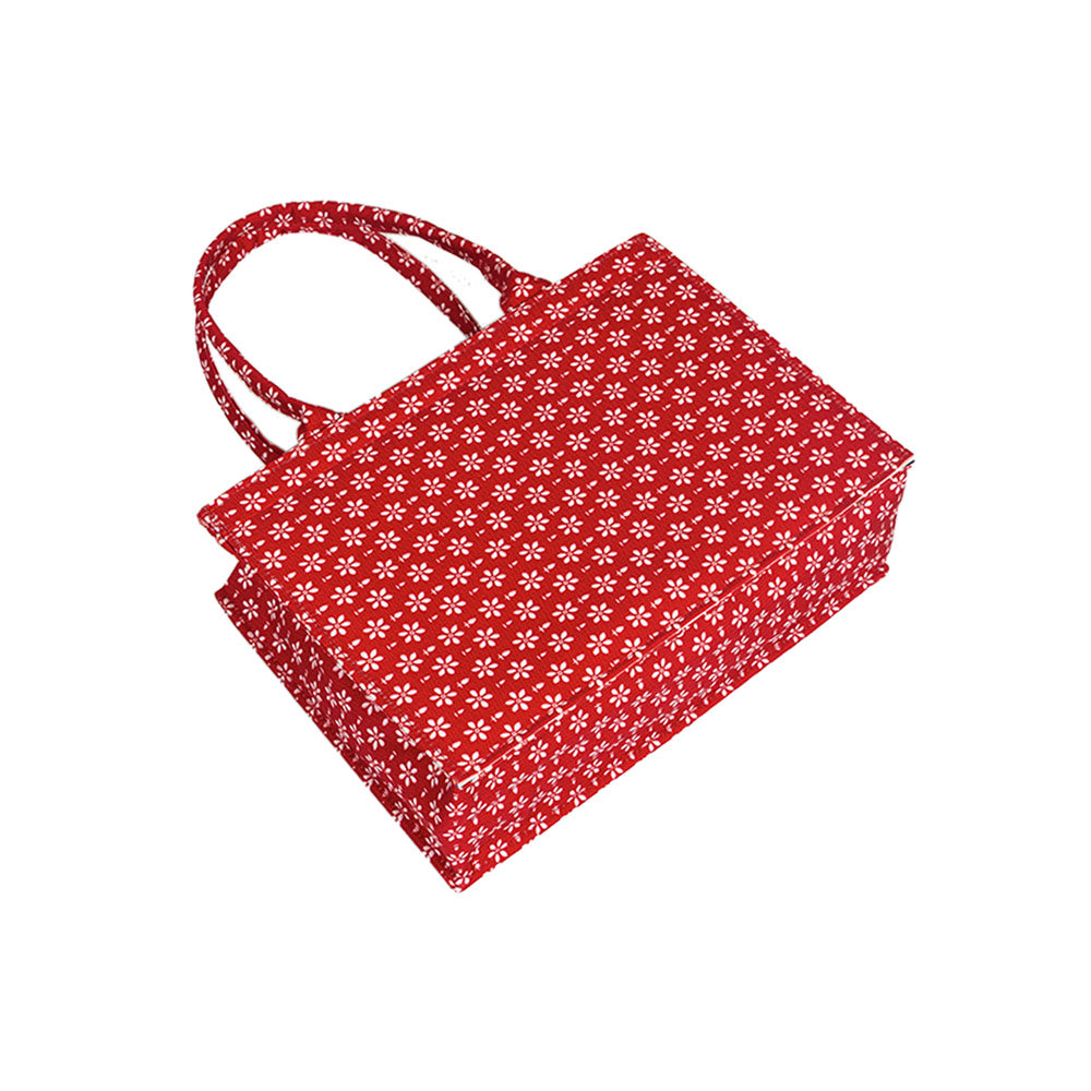 Crimson Bloom Canvas Tote