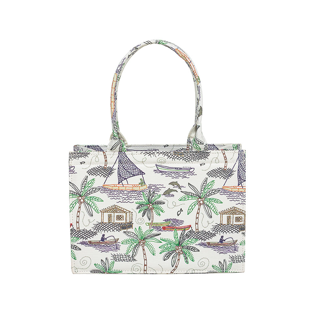 Coastal Escape Canvas Tote