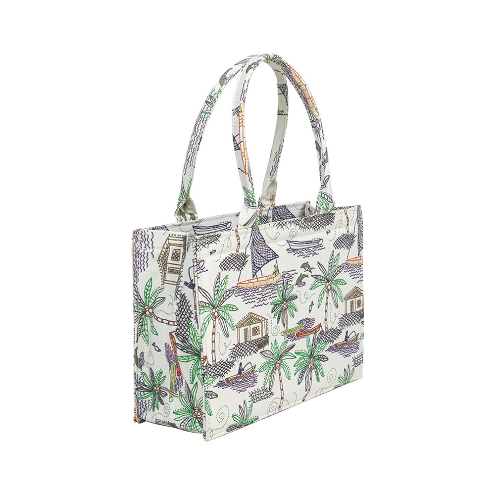 Coastal Escape Canvas Tote
