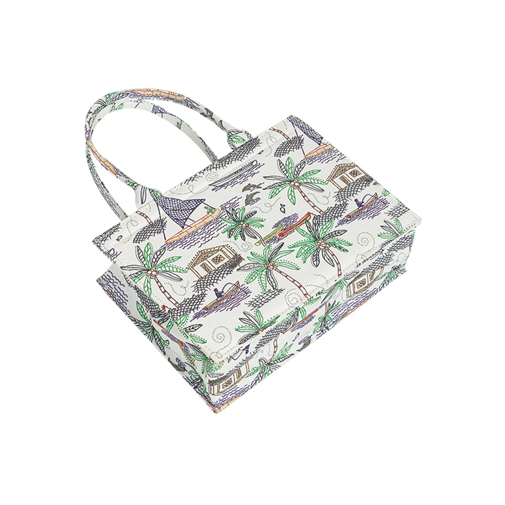 Coastal Escape Canvas Tote