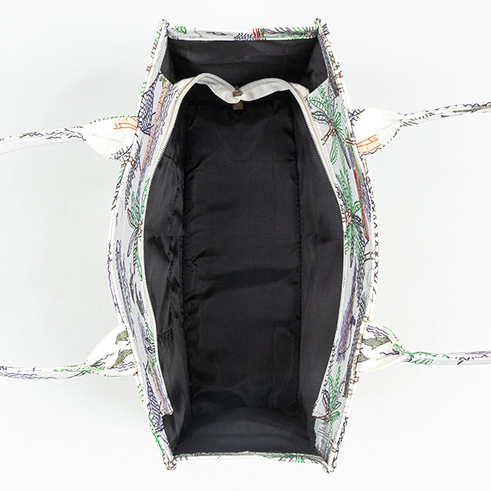 Coastal Escape Canvas Tote