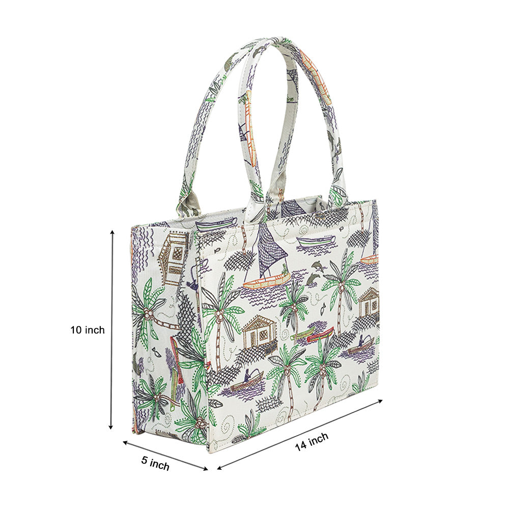 Coastal Escape Canvas Tote