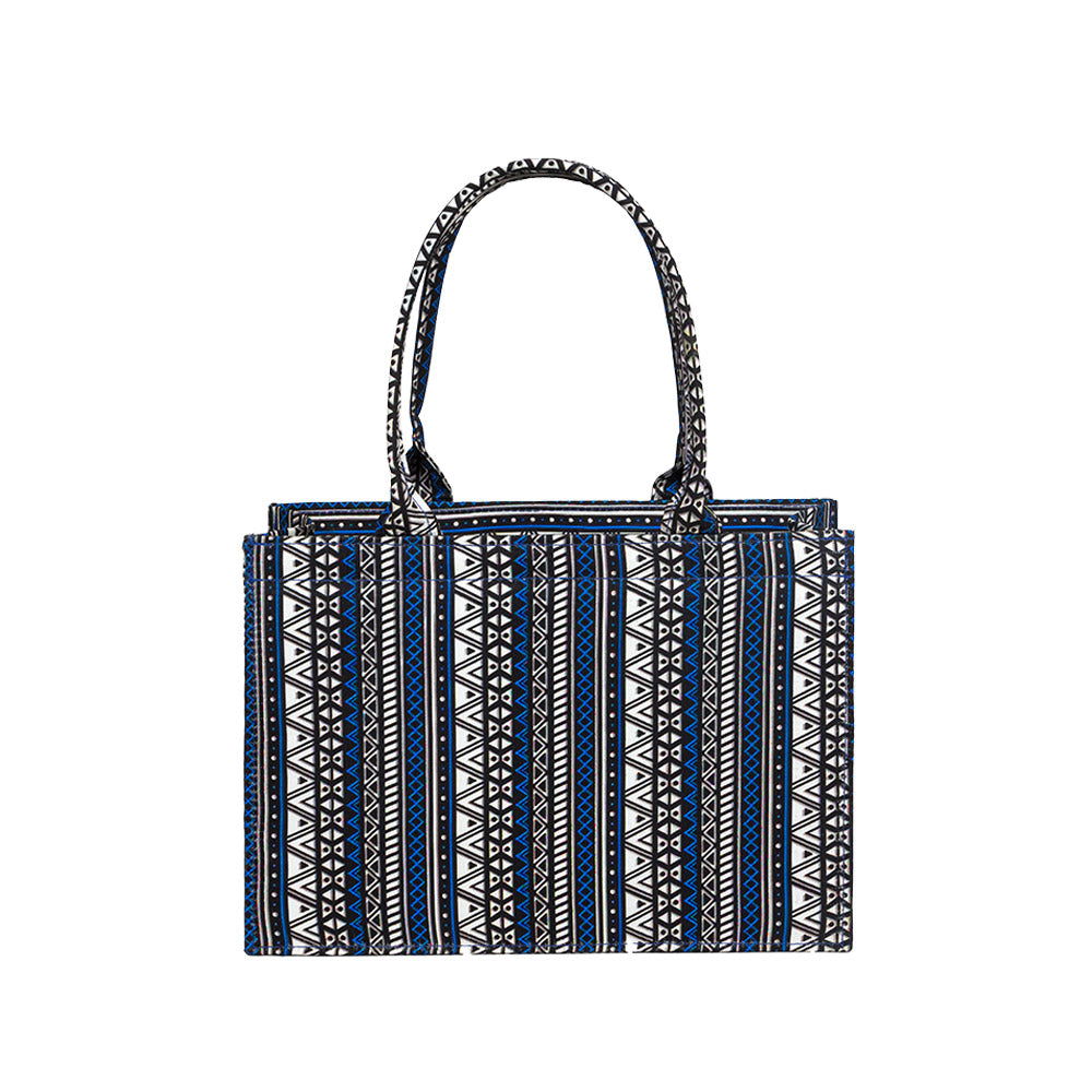 Indigo Tribal Canvas Tote