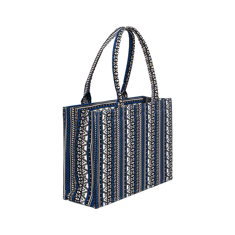 Indigo Tribal Canvas Tote