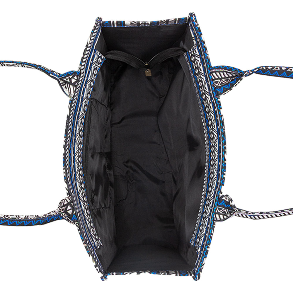 Indigo Tribal Canvas Tote