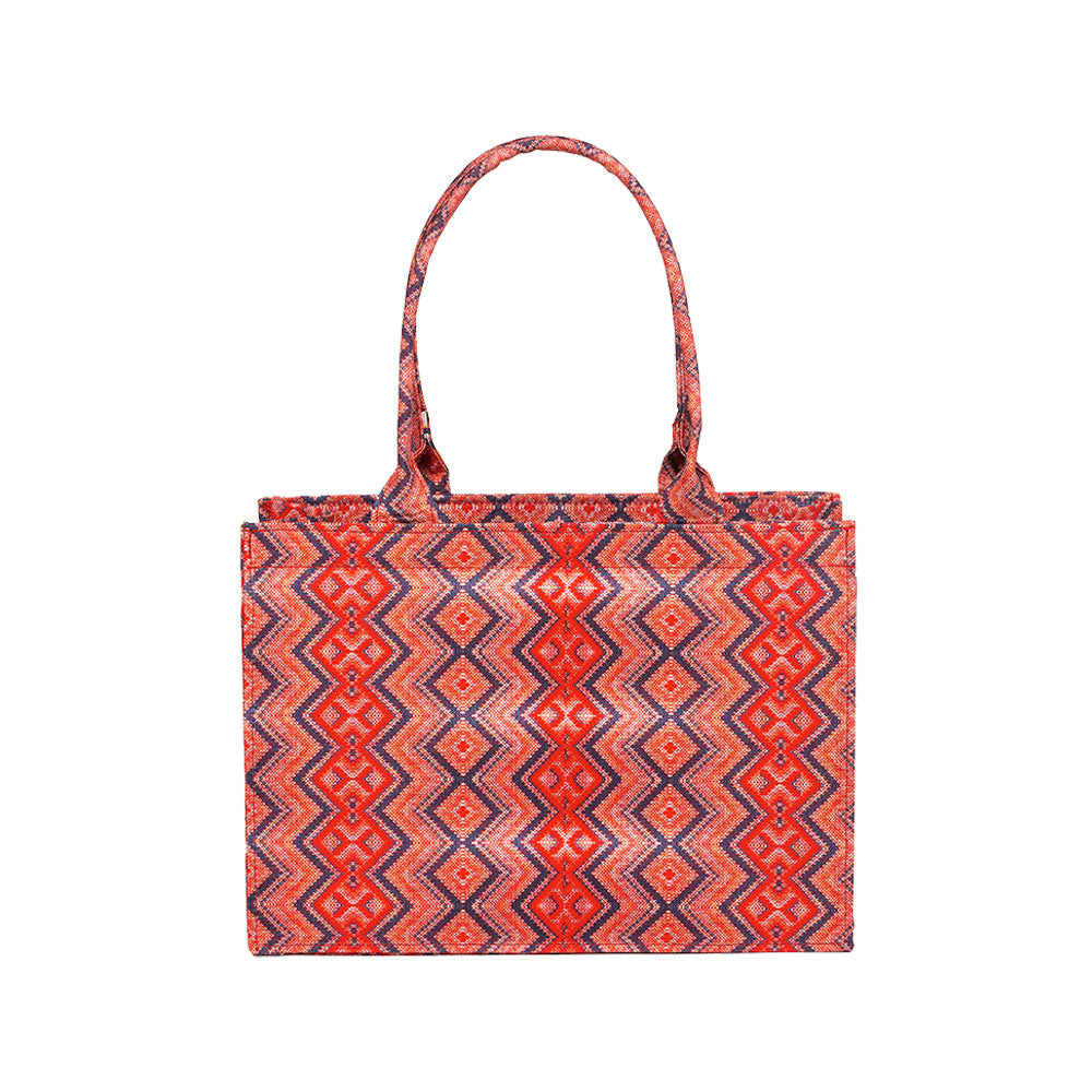 Ember Zigzag Canvas Tote