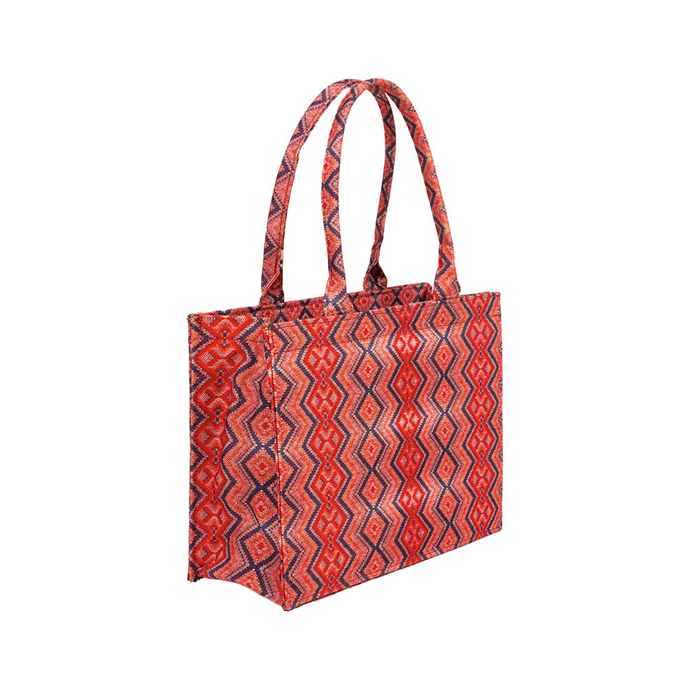 Ember Zigzag Canvas Tote