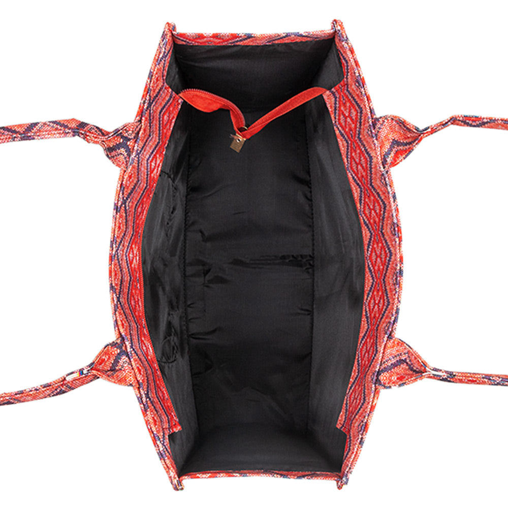 Ember Zigzag Canvas Tote