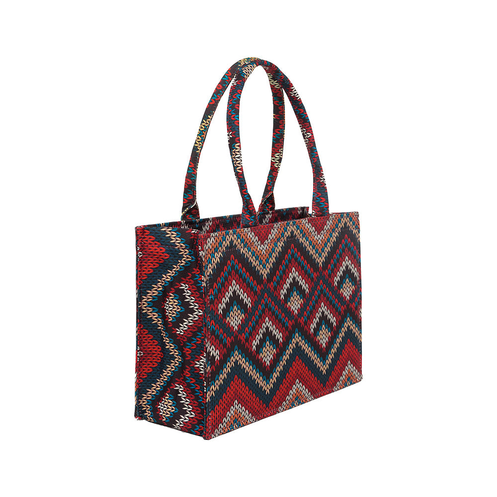 Rustic Wave Canvas Tote