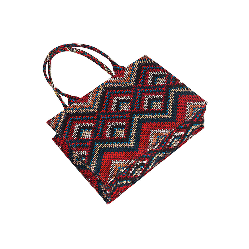 Rustic Wave Canvas Tote