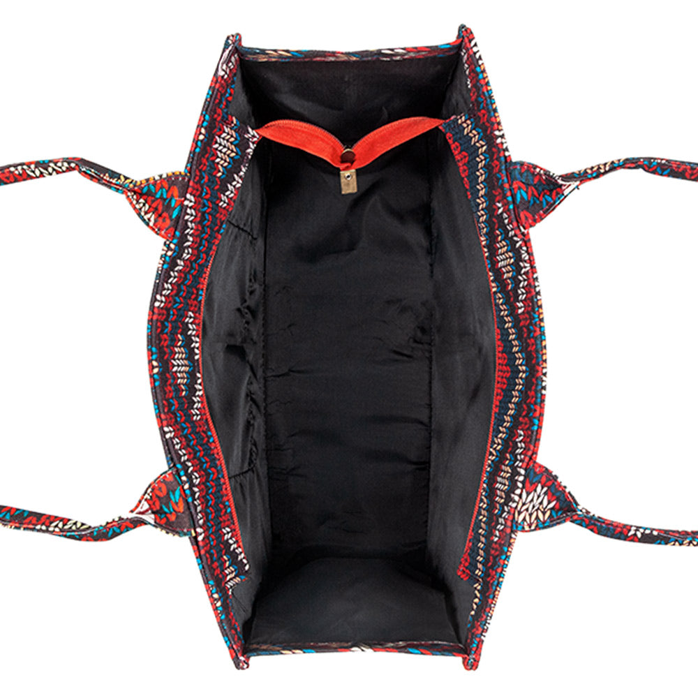 Rustic Wave Canvas Tote