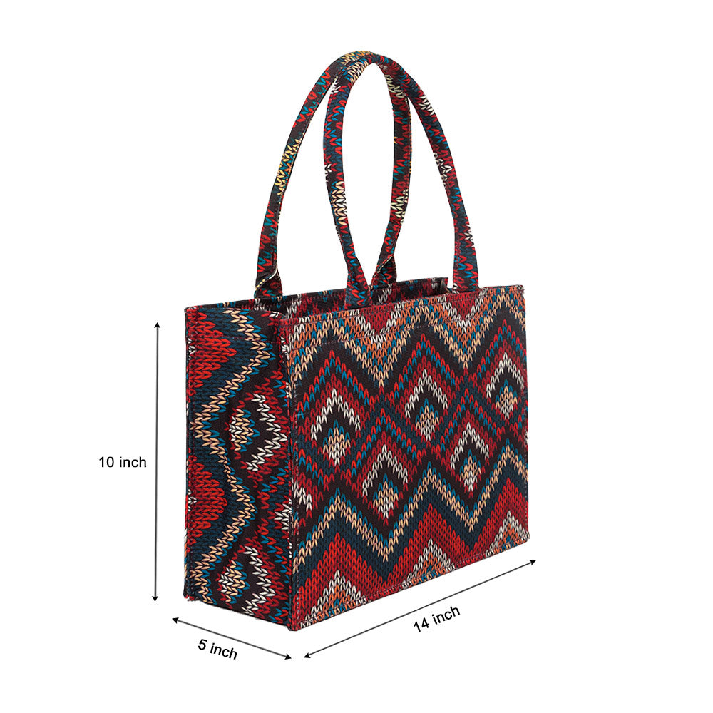 Rustic Wave Canvas Tote