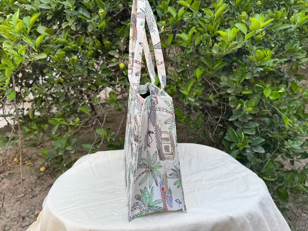 Coastal Escape Canvas Tote