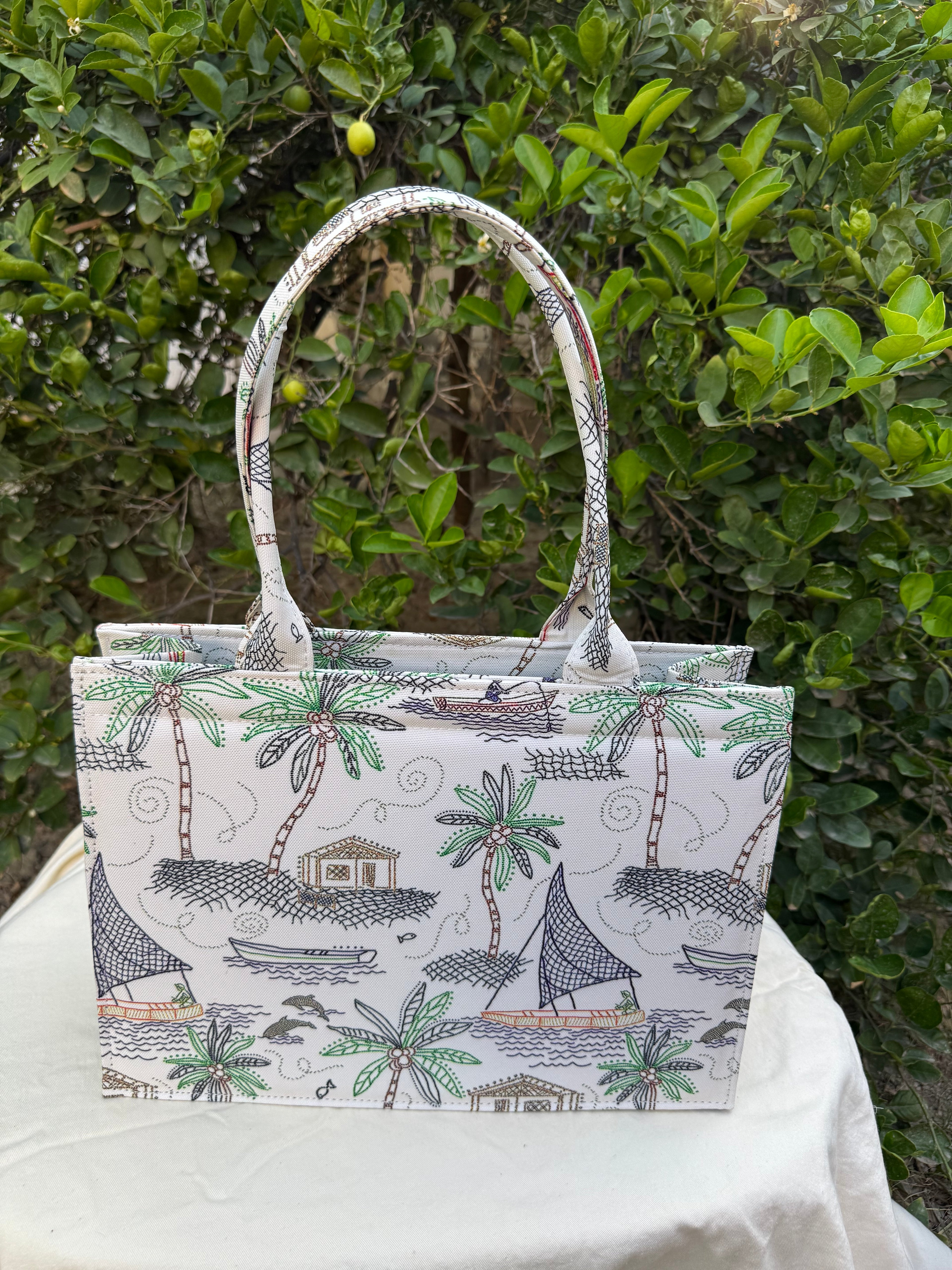 Coastal Escape Canvas Tote