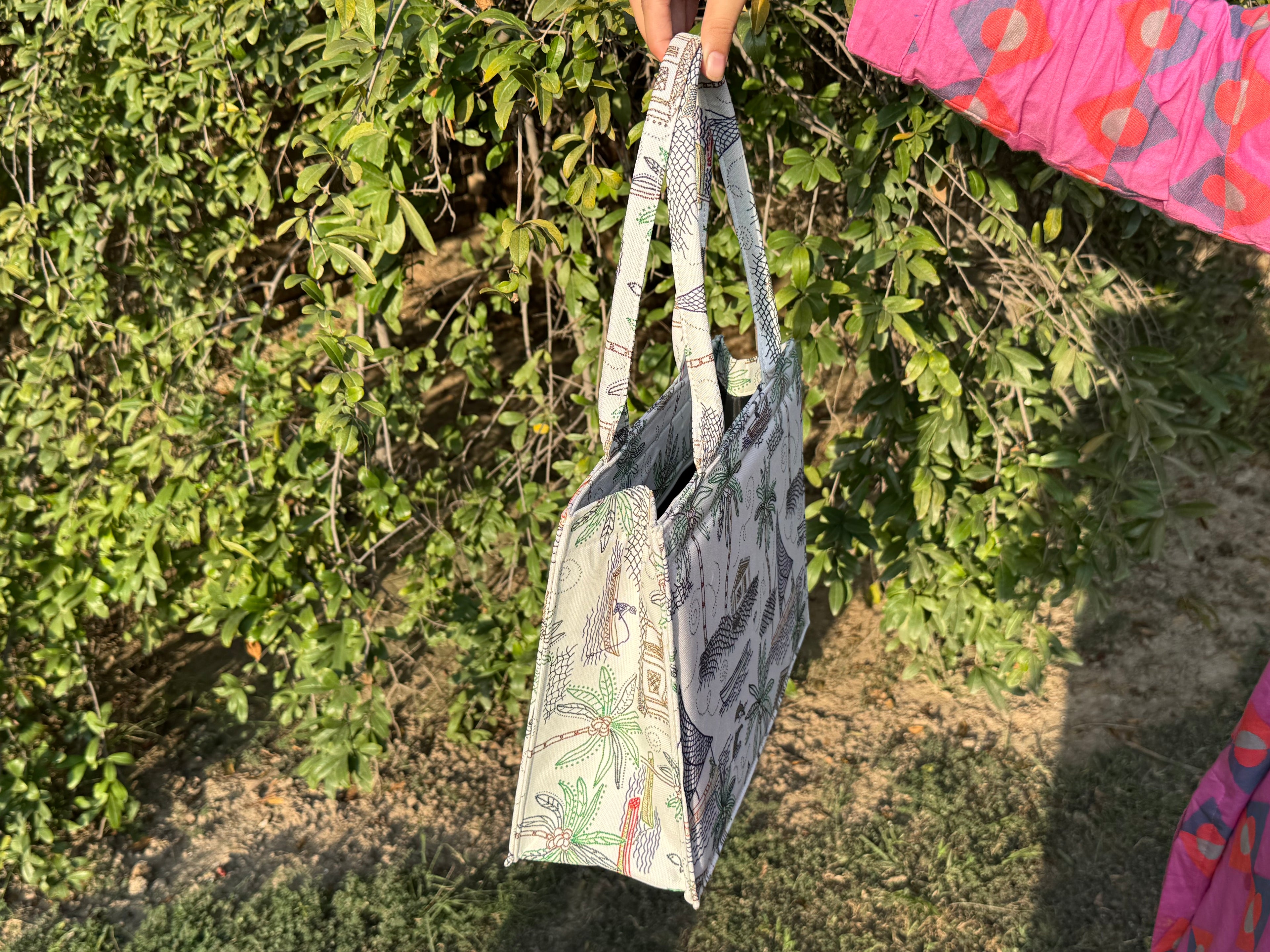 Coastal Escape Canvas Tote