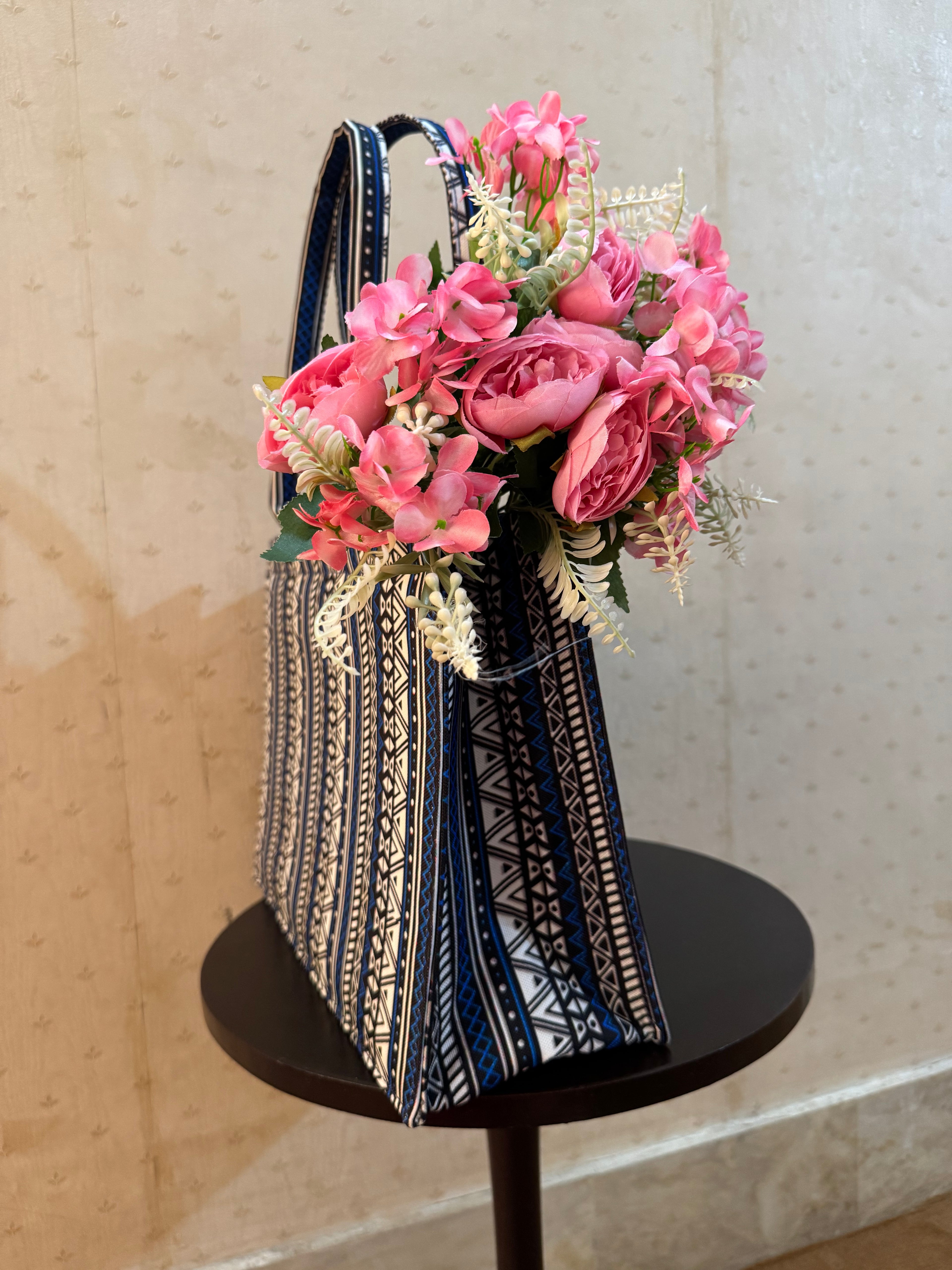 Indigo Tribal Canvas Tote