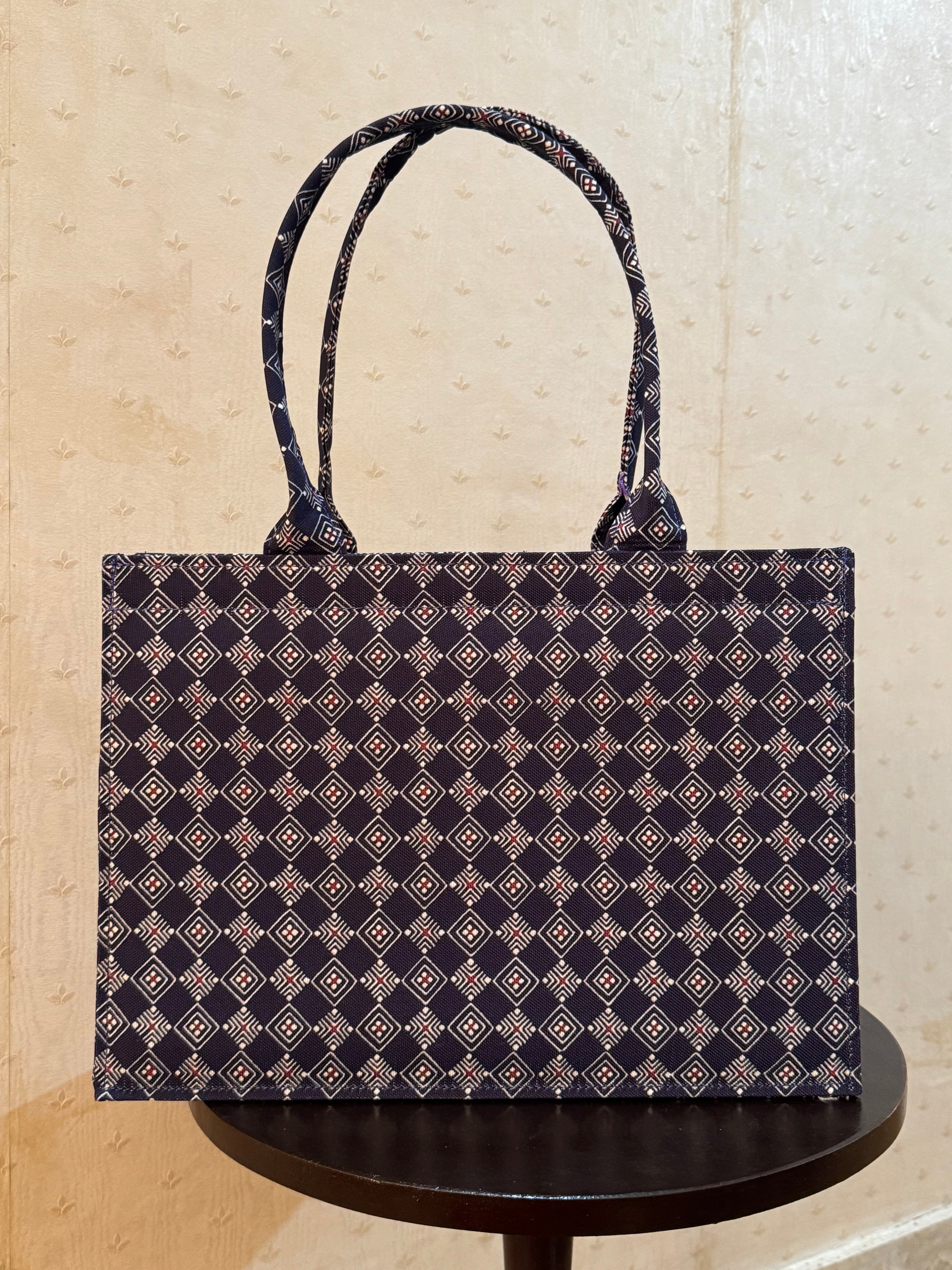 Navy Prism Canvas Tote