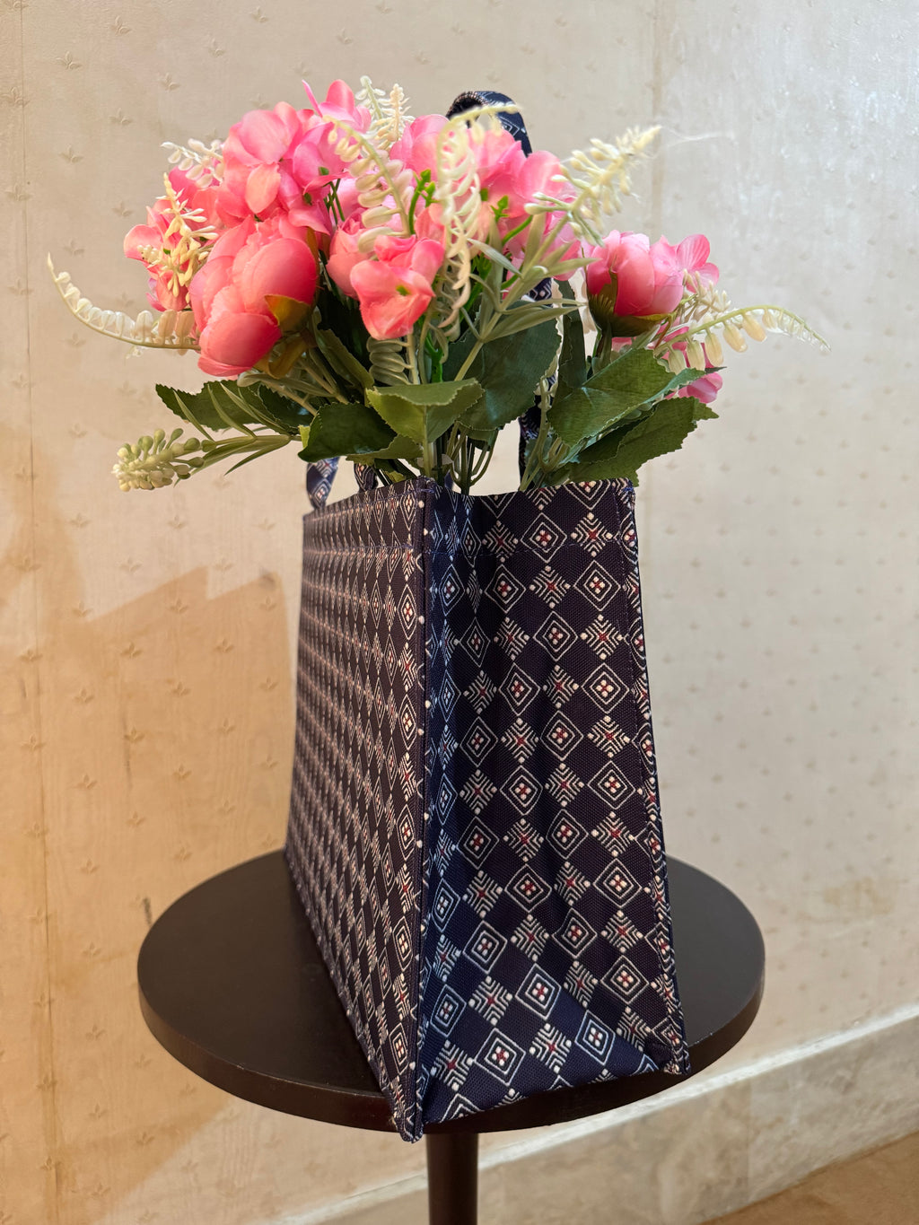 Navy Prism Canvas Tote