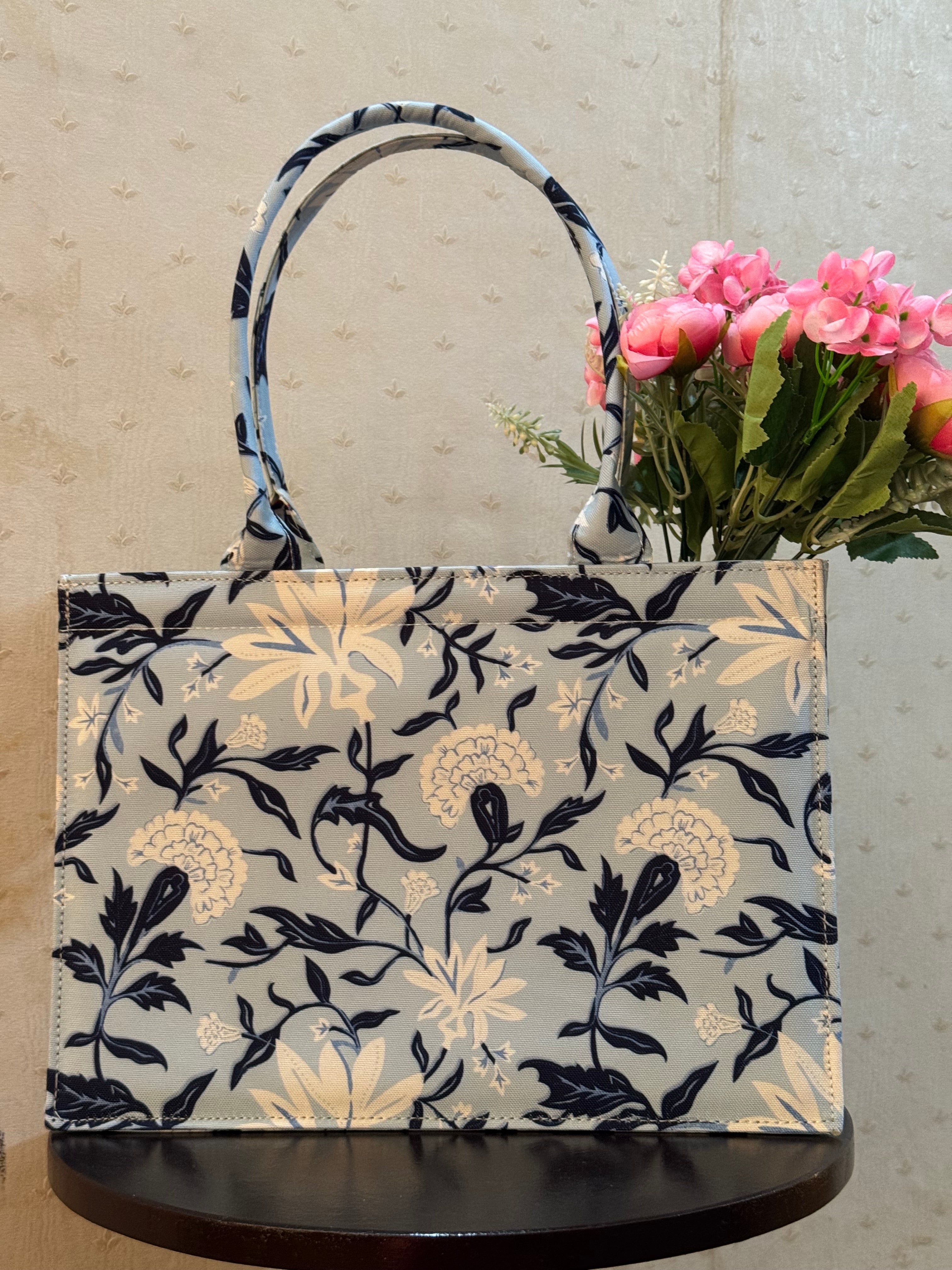 Sky Bloom Canvas Tote