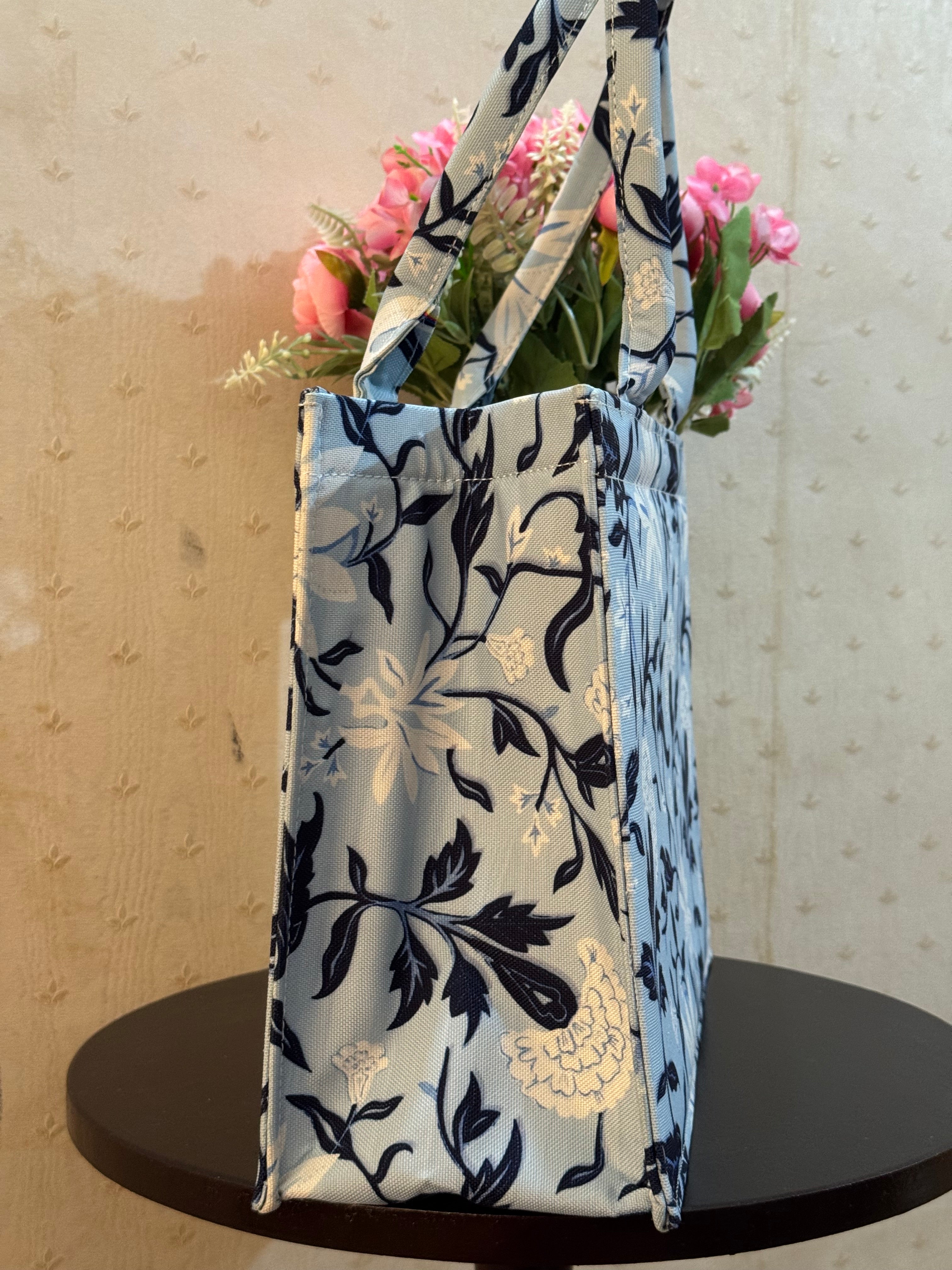 Sky Bloom Canvas Tote