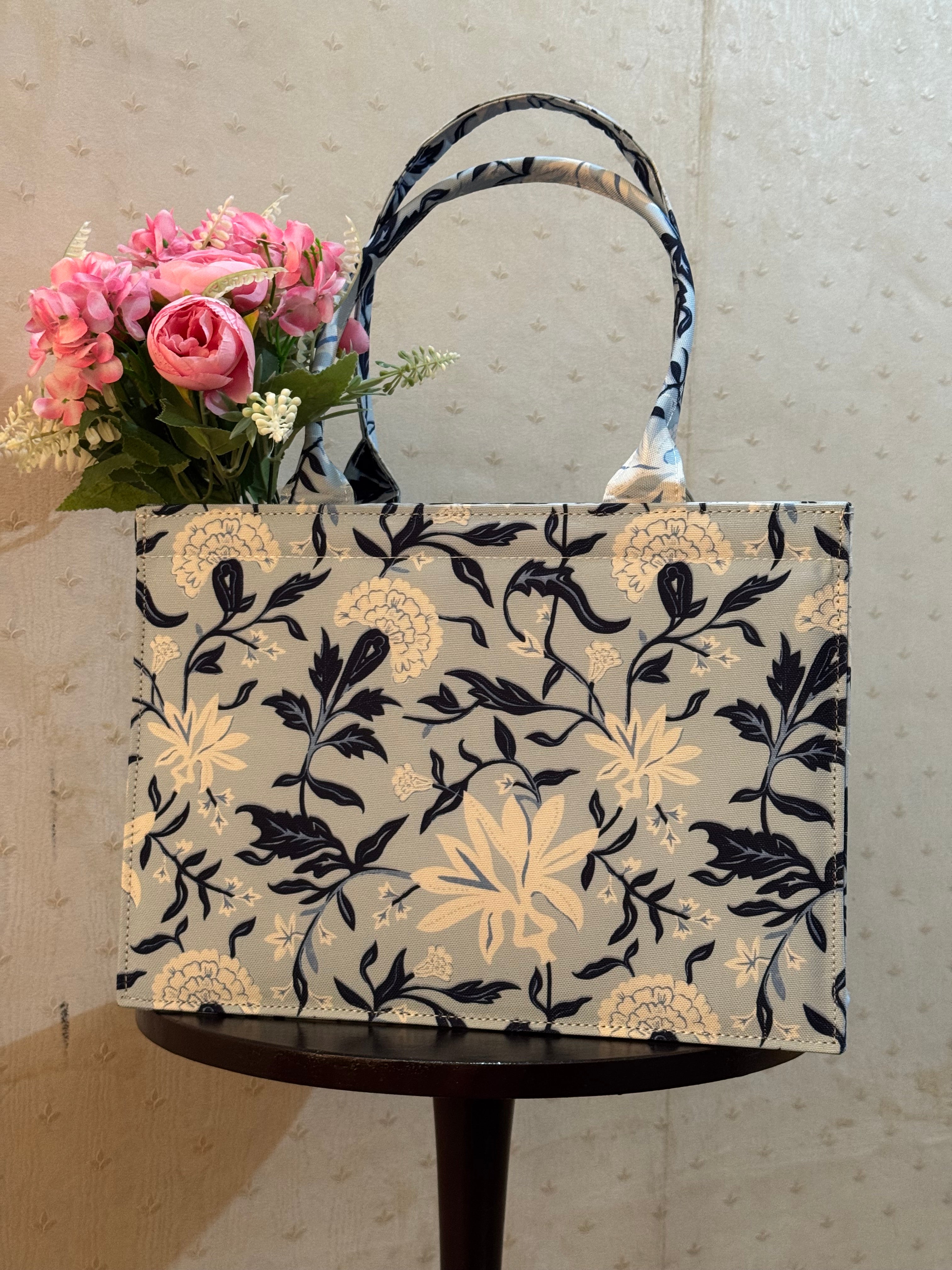 Sky Bloom Canvas Tote