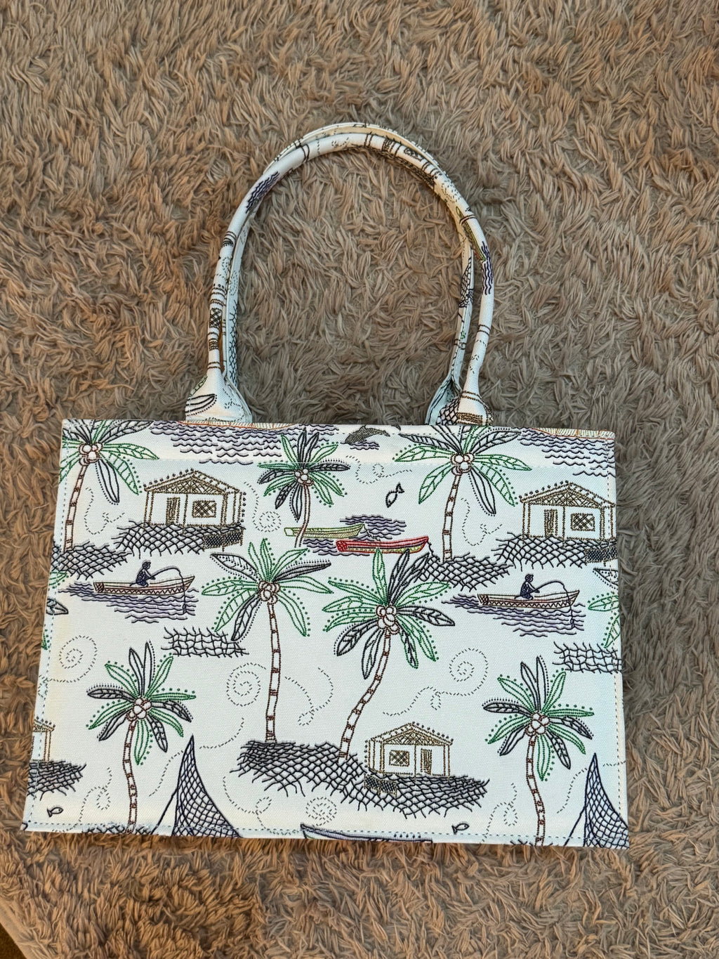 Coastal Escape Canvas Tote