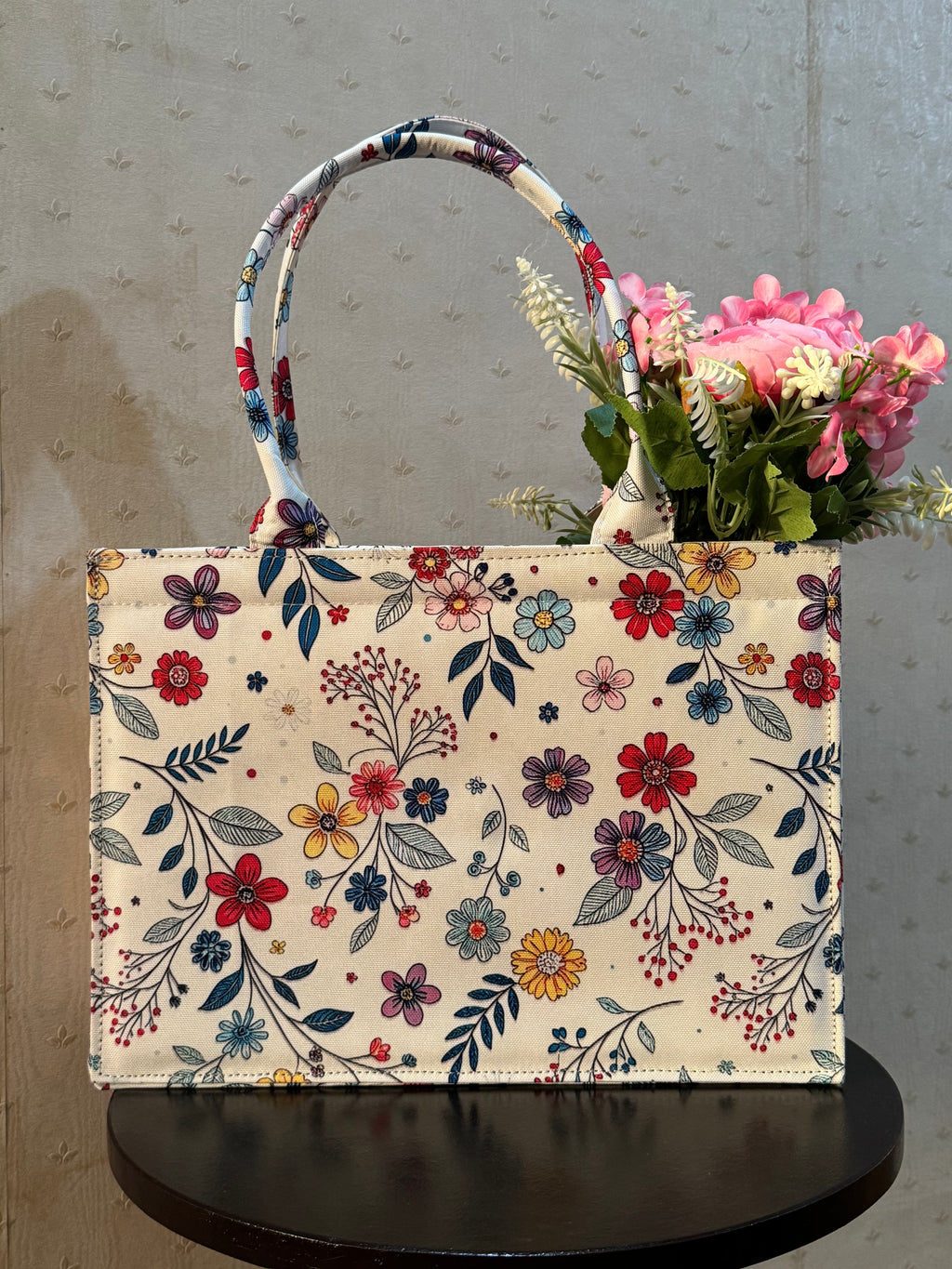 Spring Meadow Floral Tote