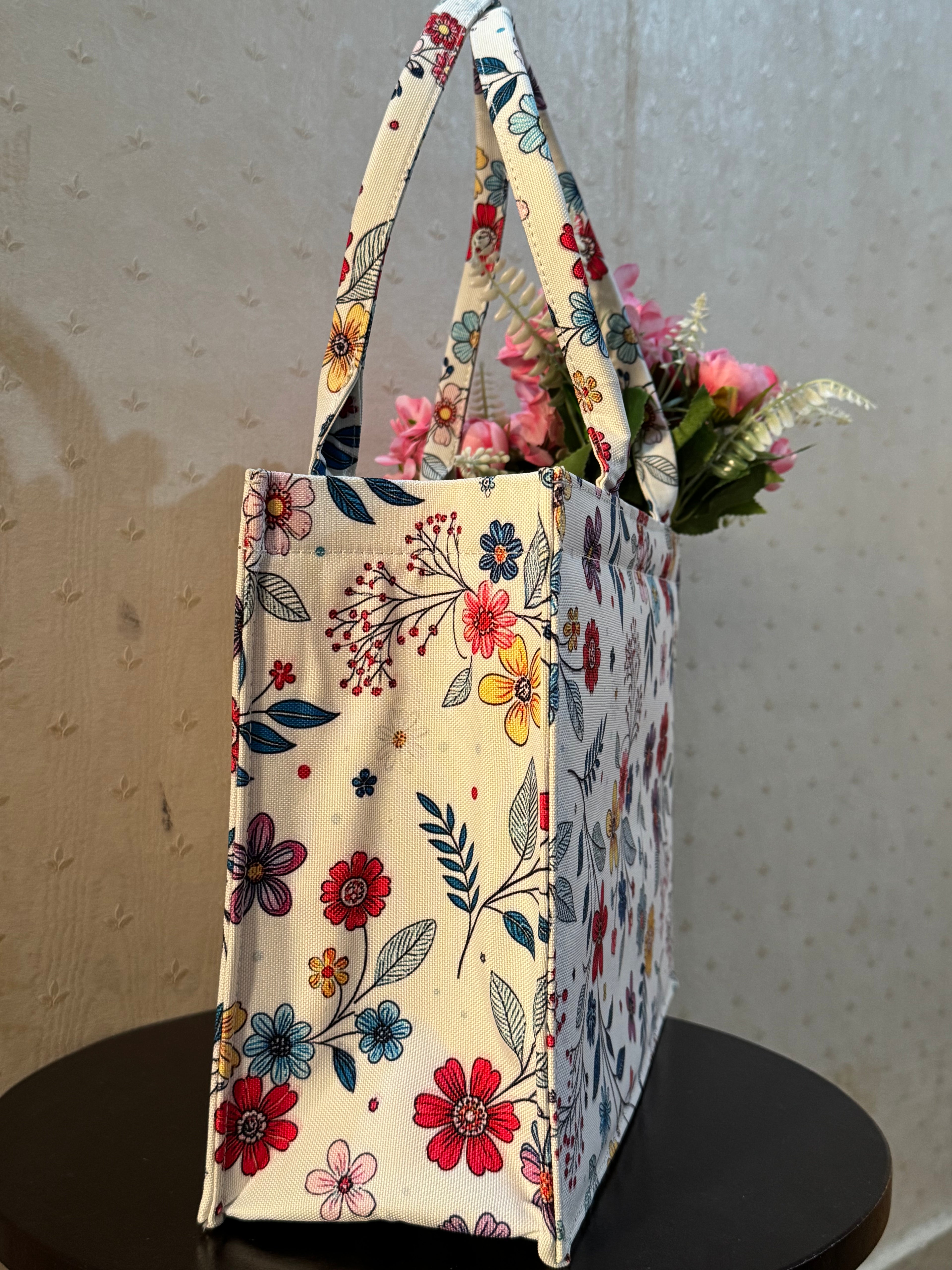 Spring Meadow Floral Tote