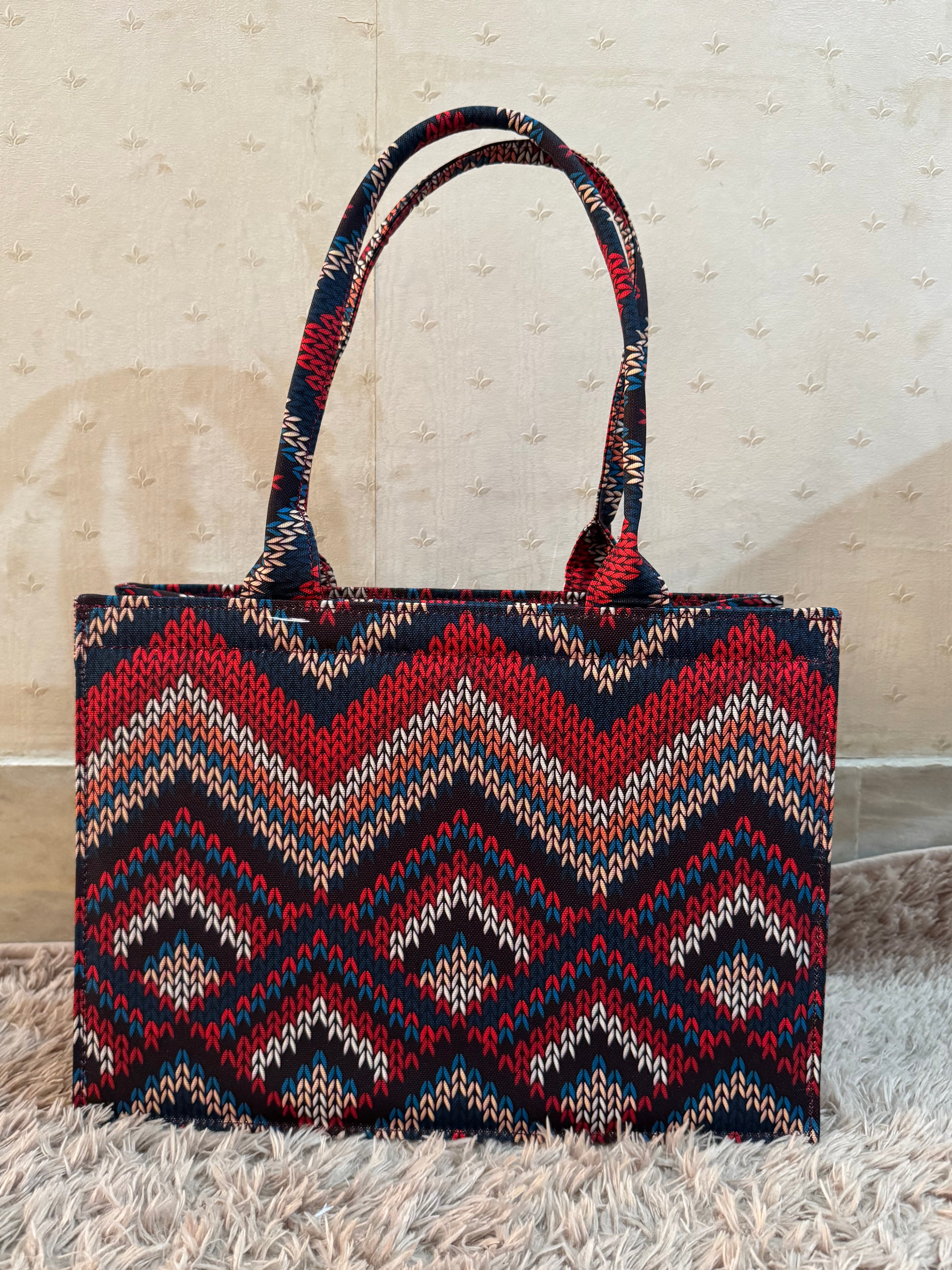 Rustic Wave Canvas Tote