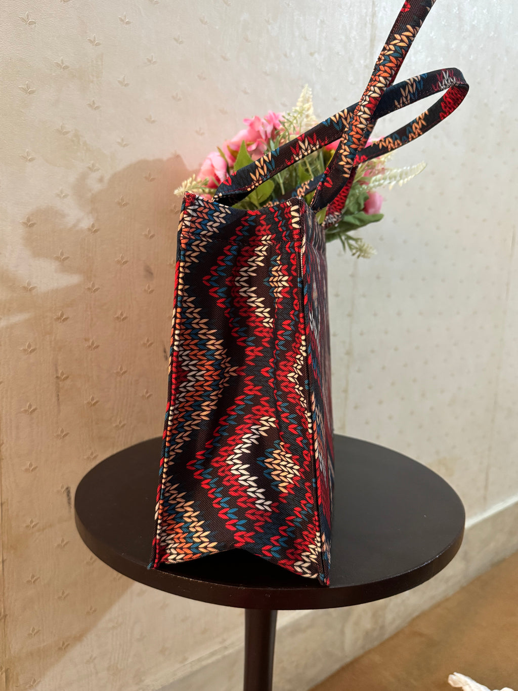 Rustic Wave Canvas Tote