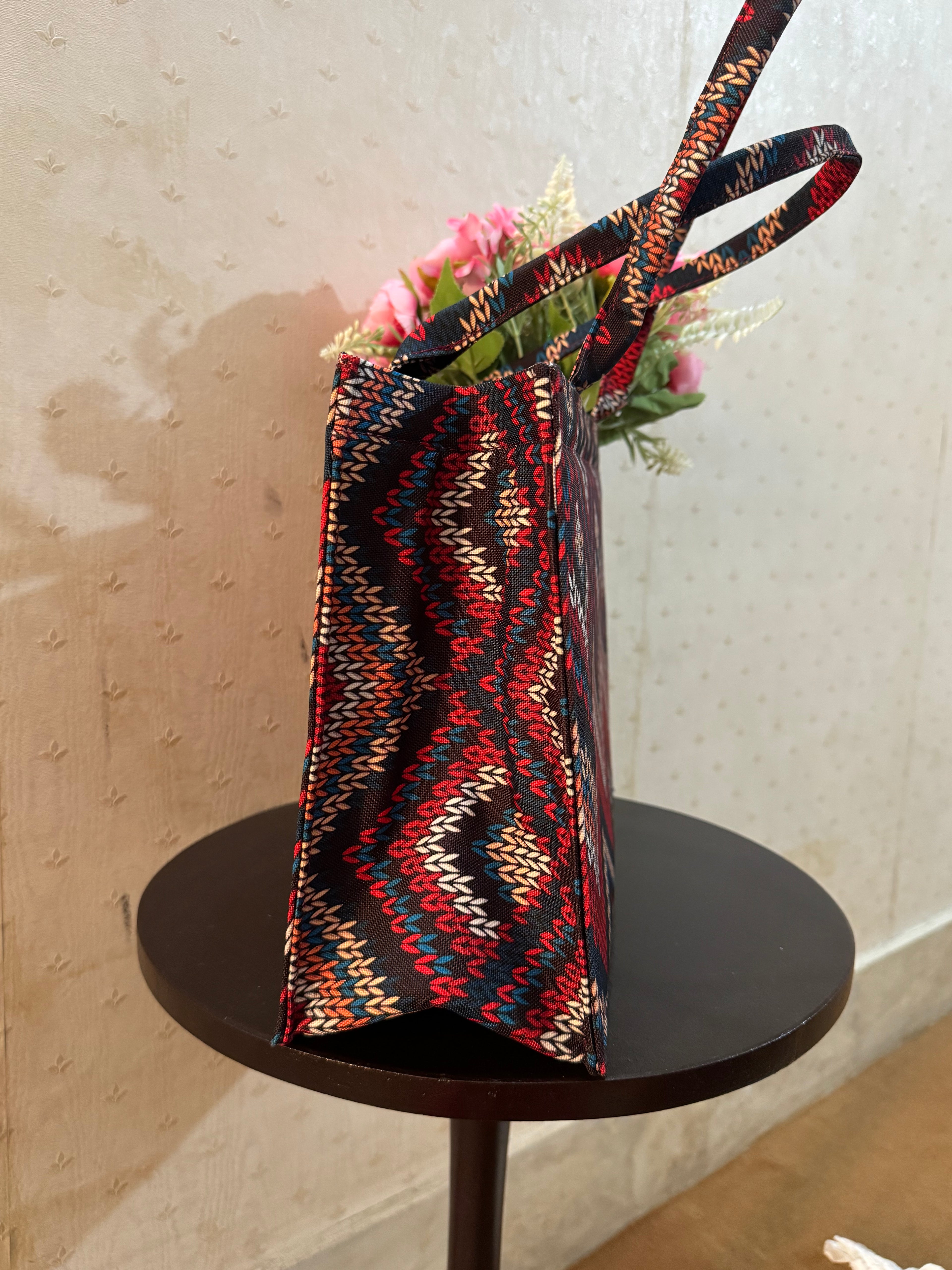 Rustic Wave Canvas Tote