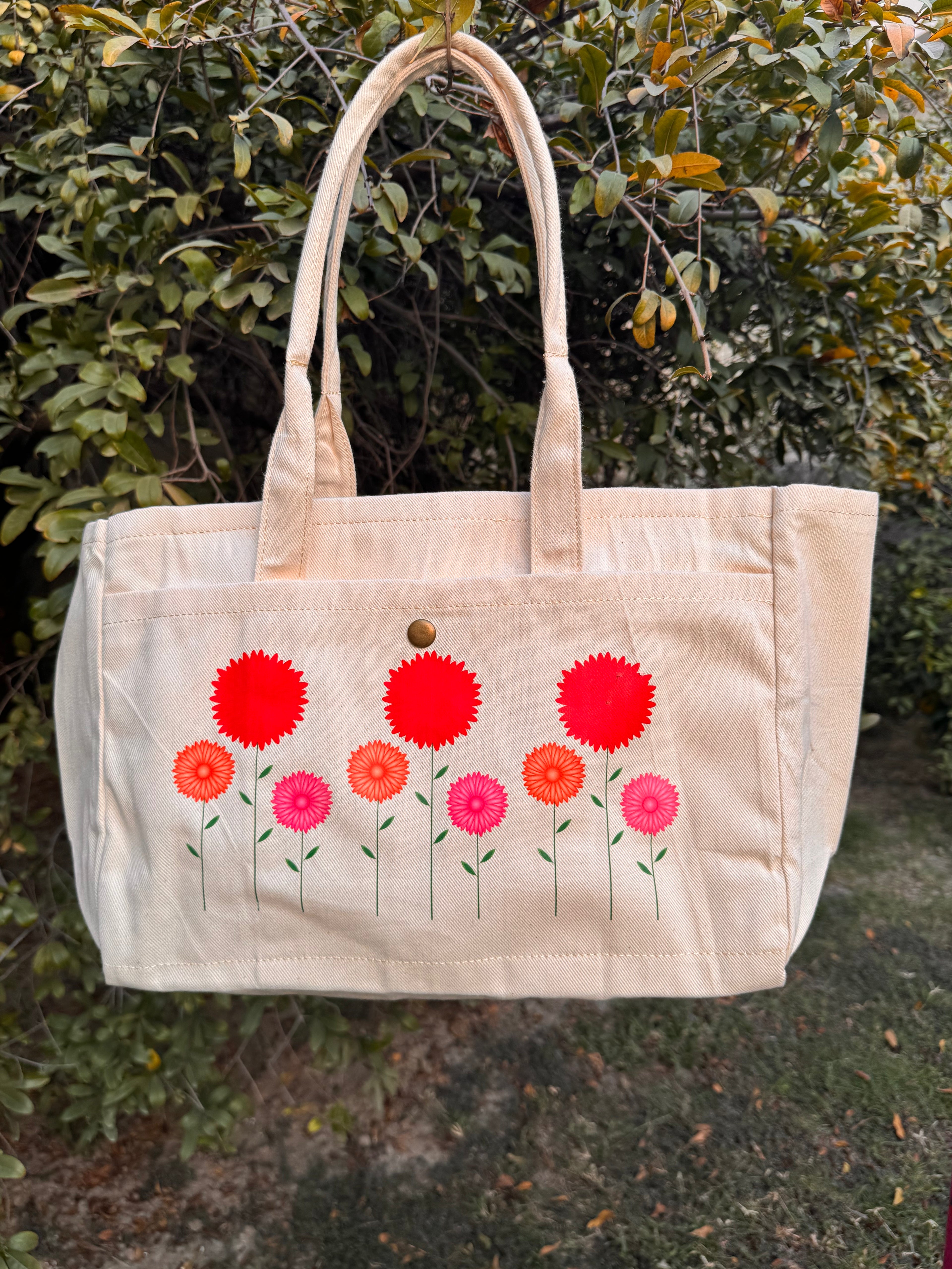 Bloom Garden Canvas Tote Bag