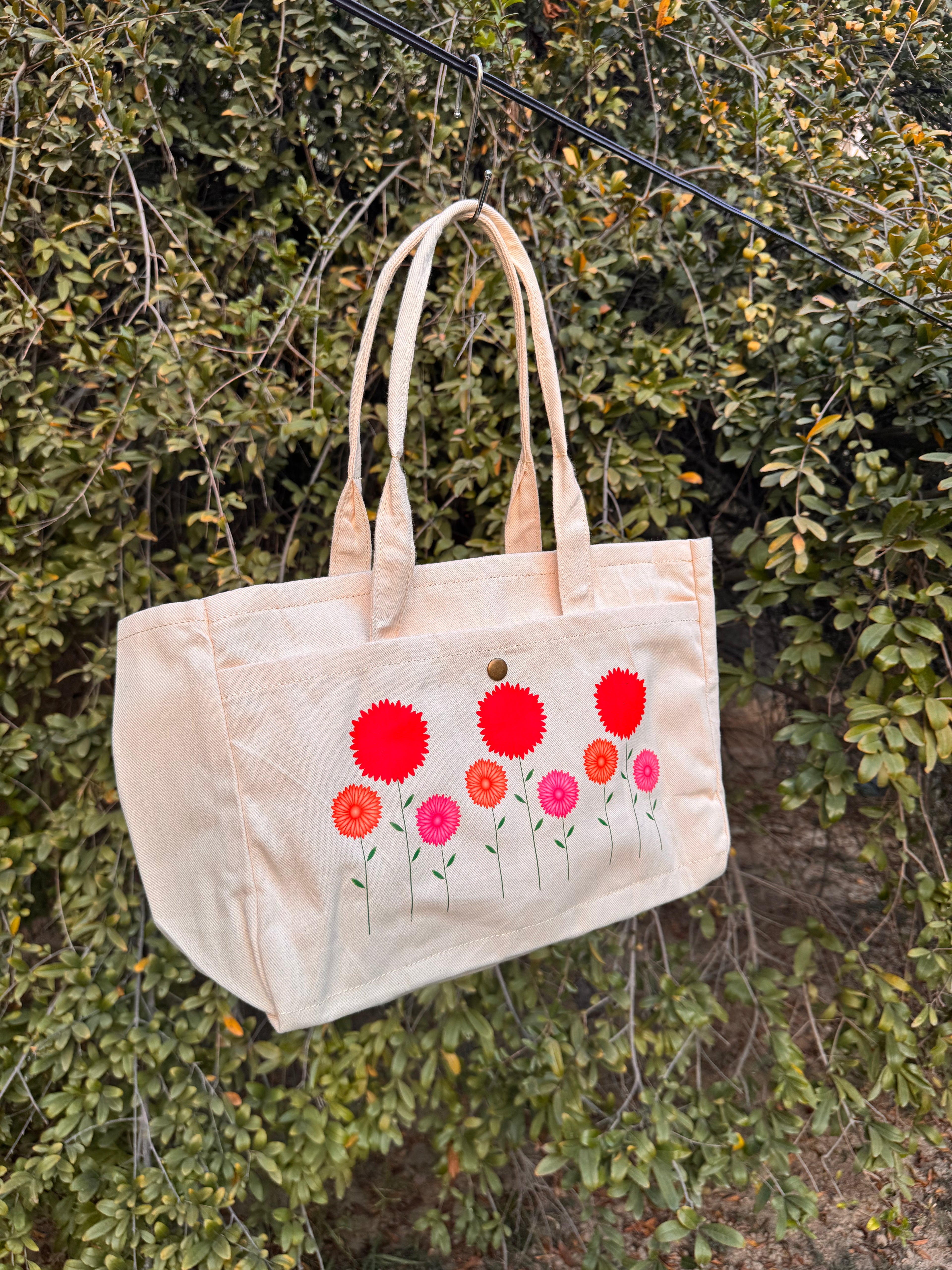 Bloom Garden Canvas Tote Bag