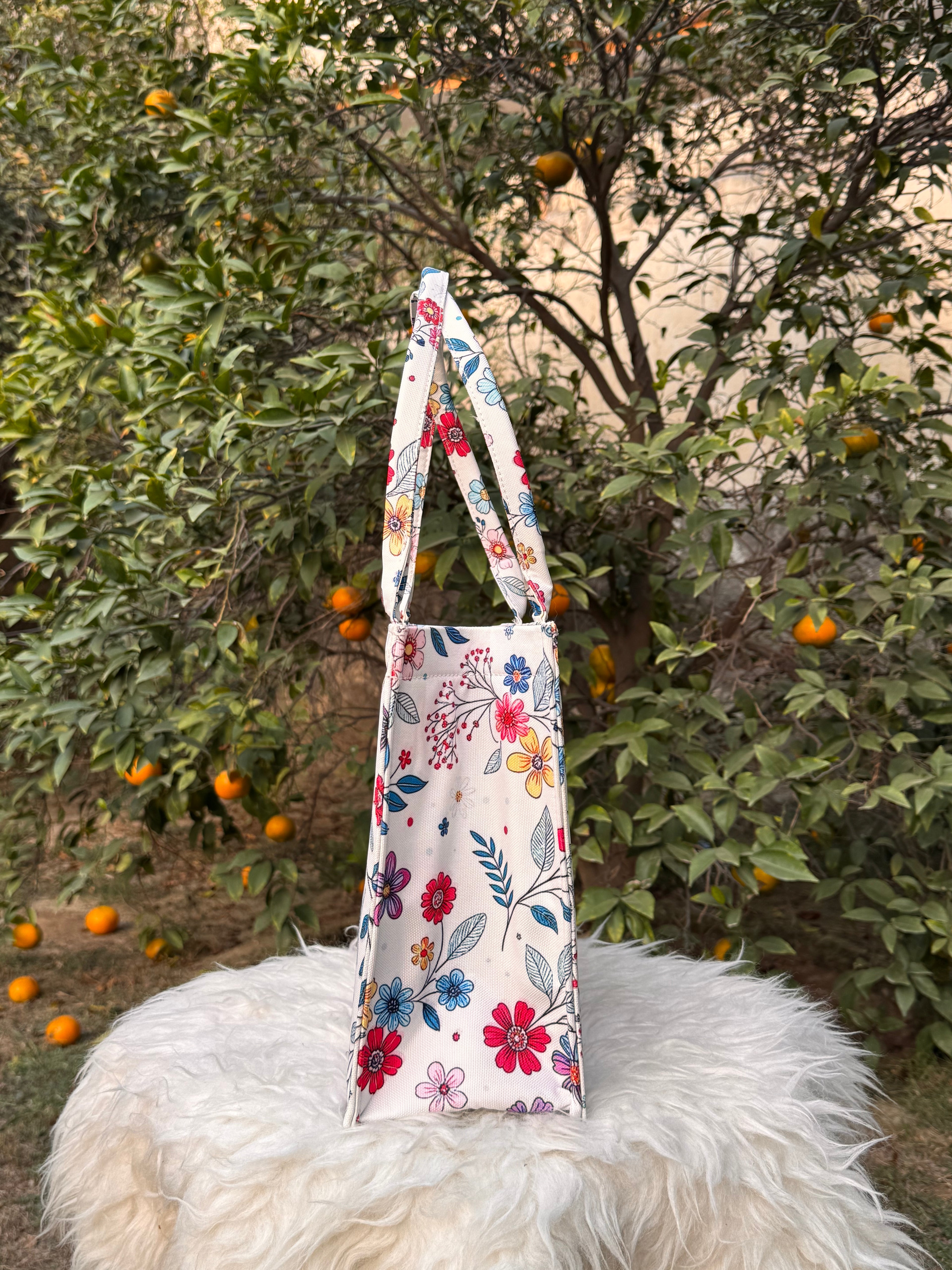 Spring Meadow Floral Tote
