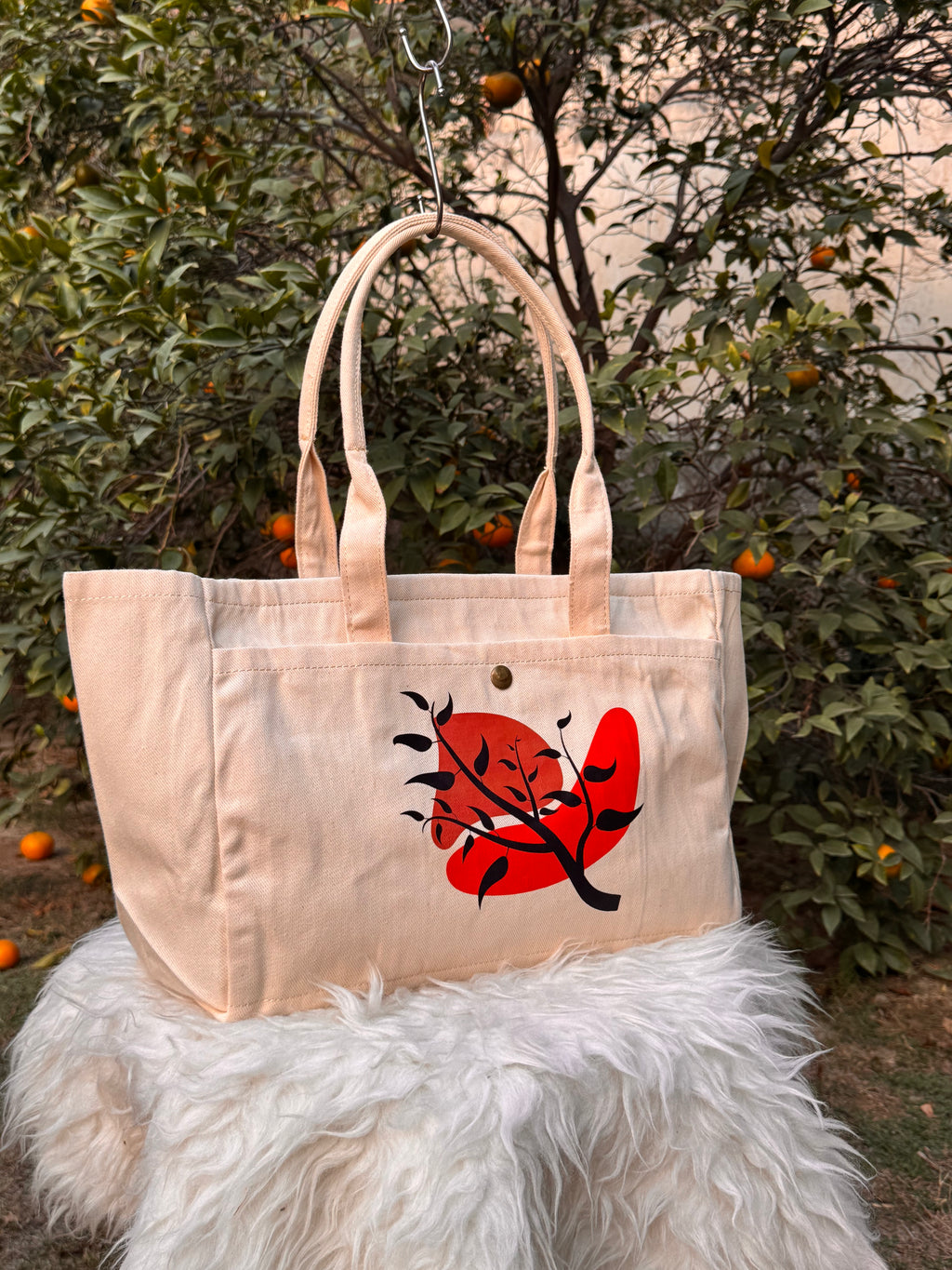 Sunset Branch Canvas Tote Bag