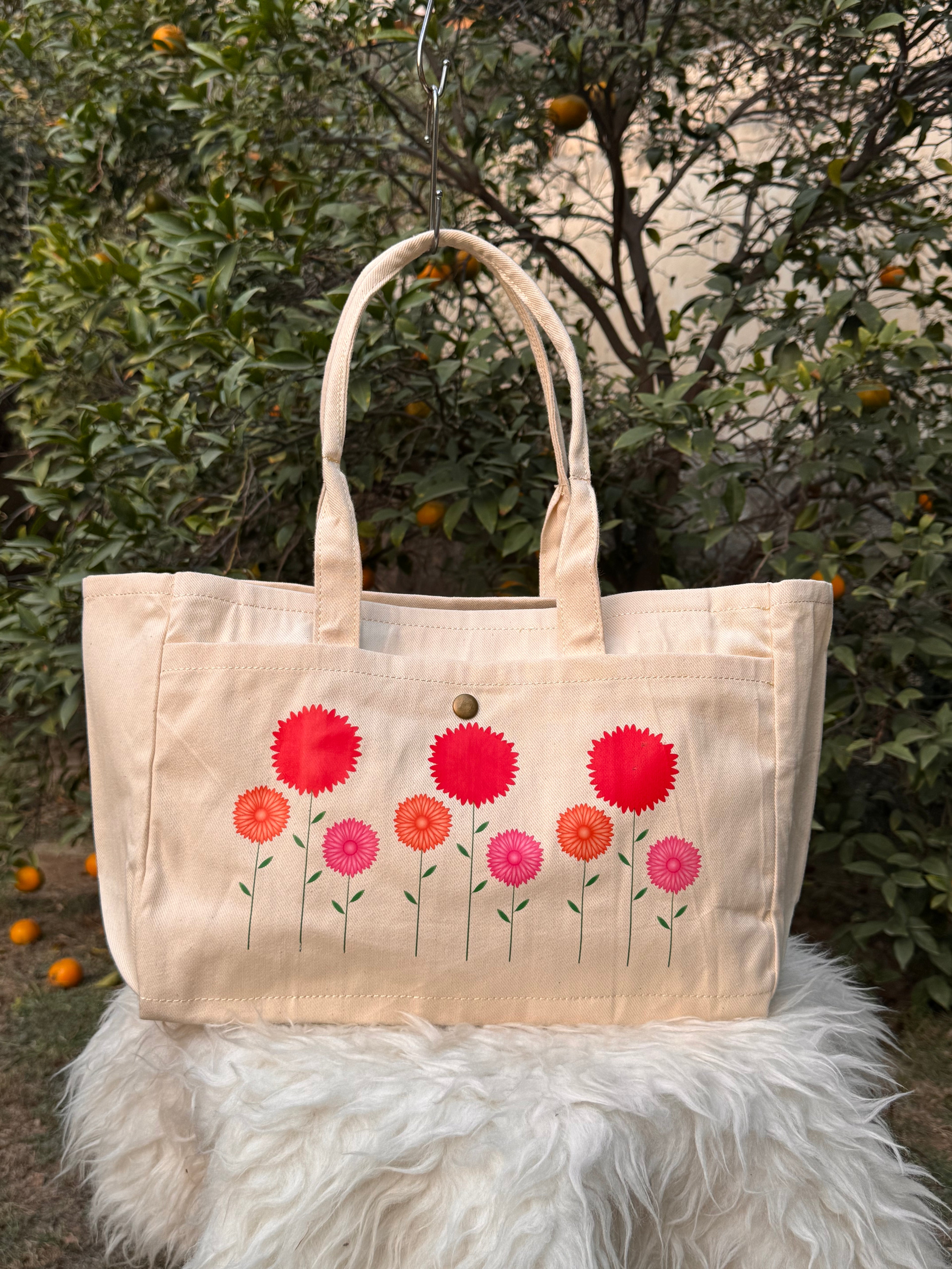Bloom Garden Canvas Tote Bag
