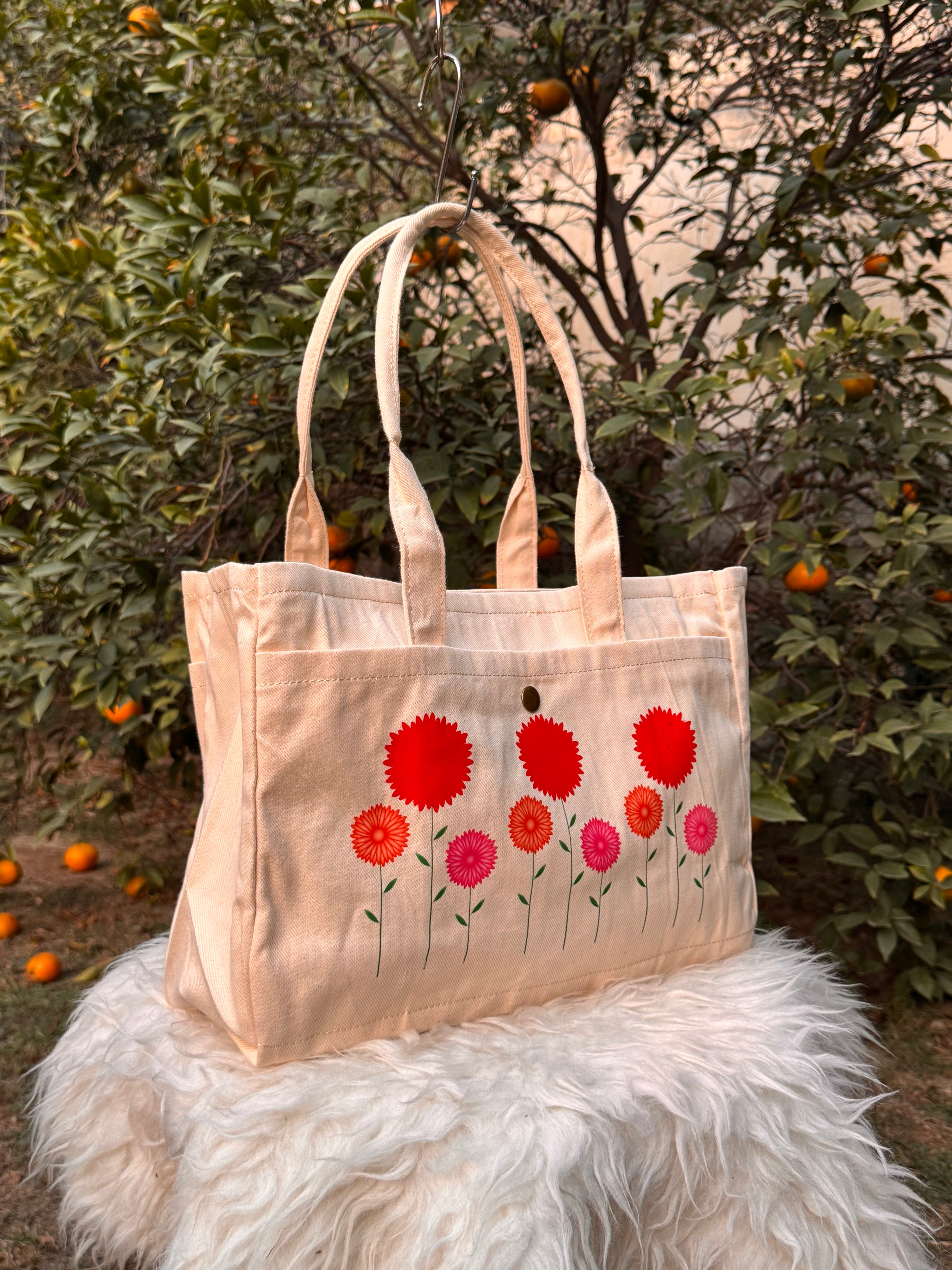 Bloom Garden Canvas Tote Bag