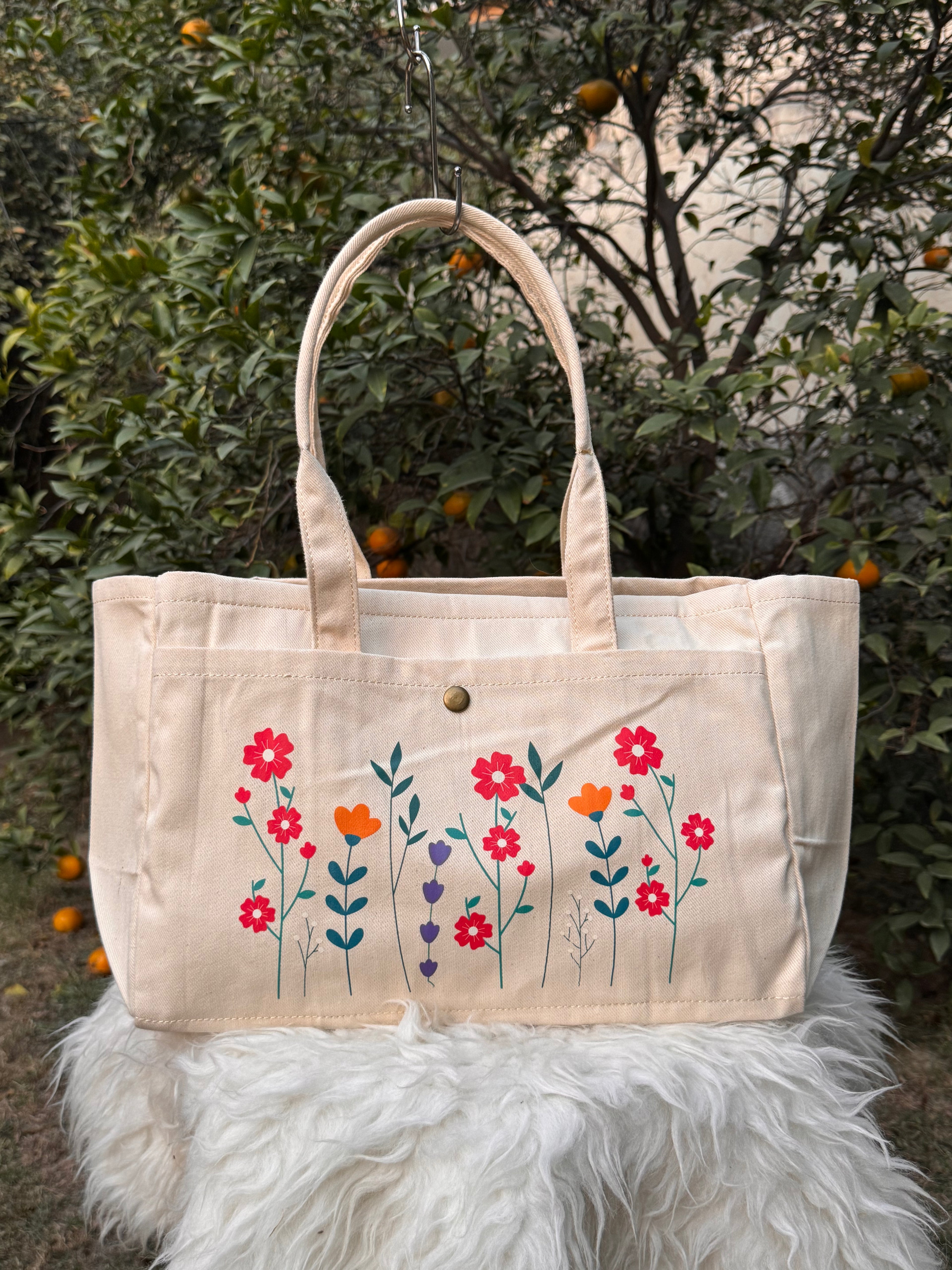 Wild Meadow Canvas Tote Bag