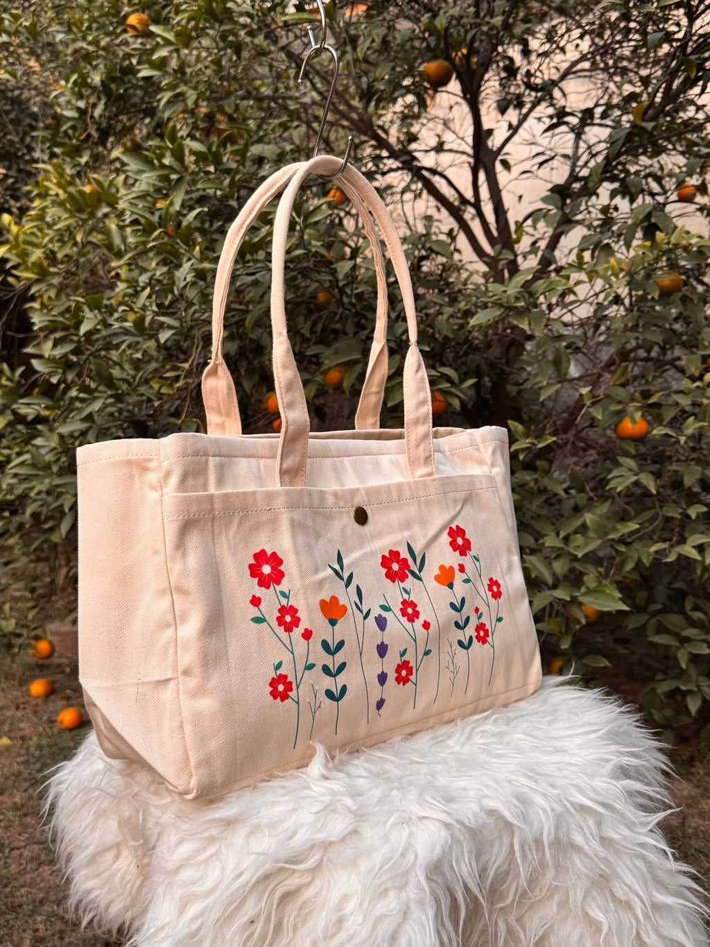 Wild Meadow Canvas Tote Bag