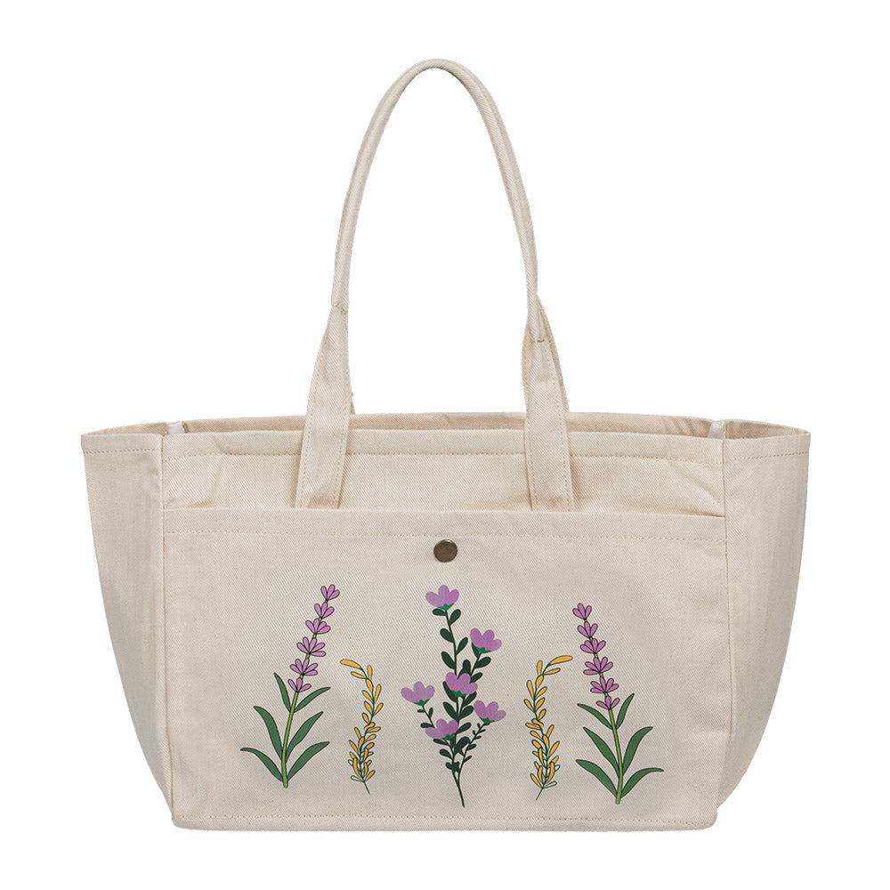 Lavender Bloom Canvas Tote Bag